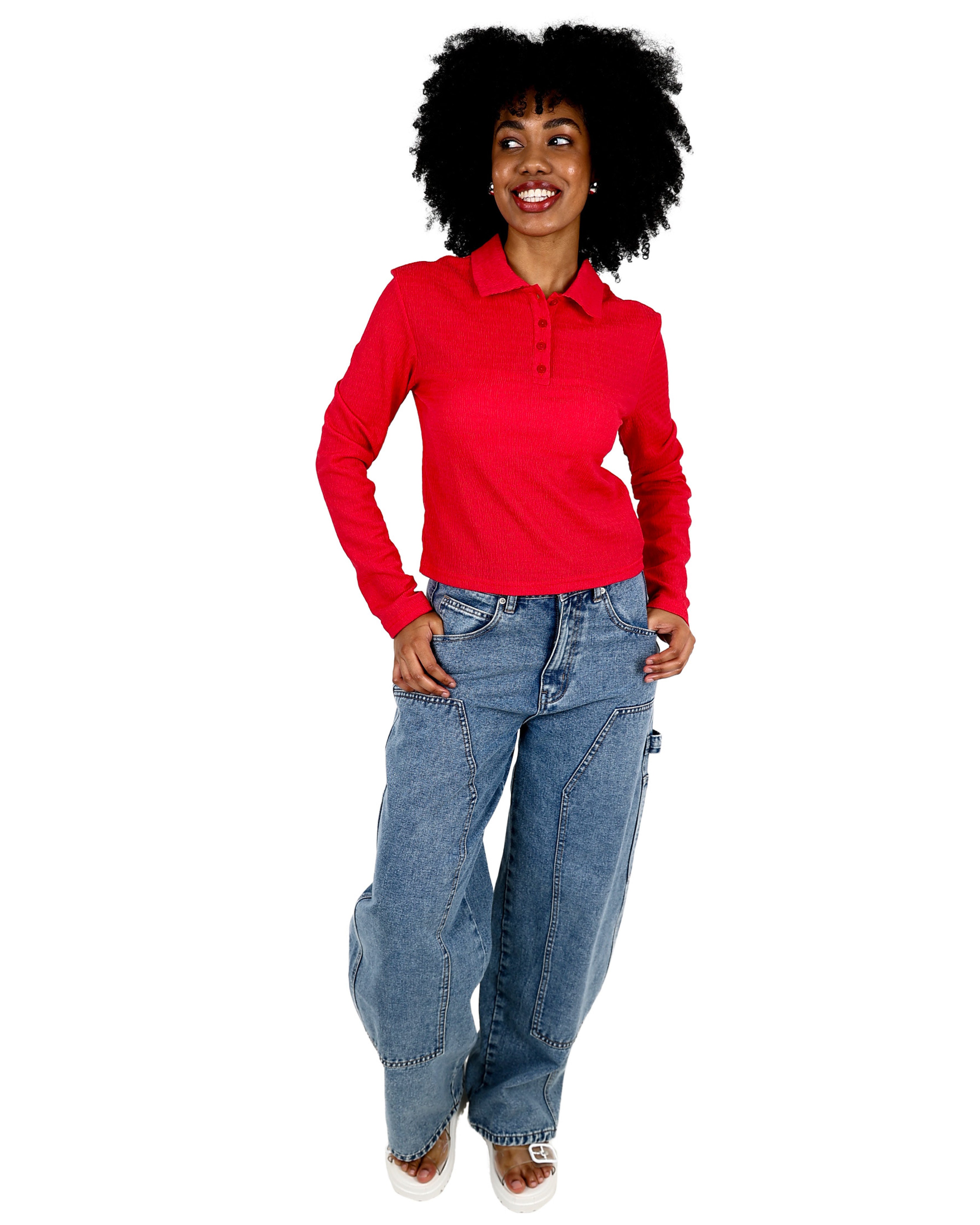 Long Sleeve Henley Top