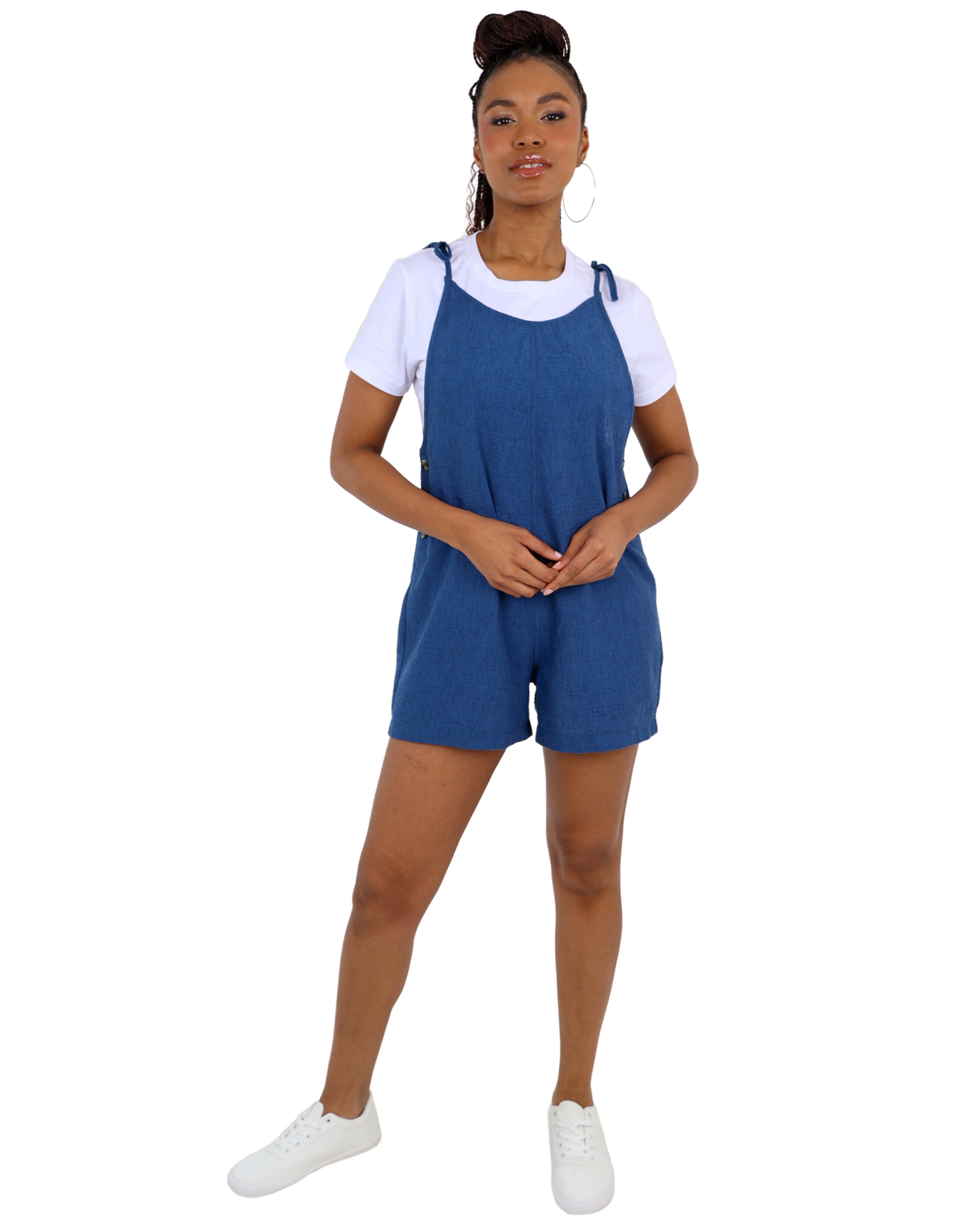 Strappy Button Detail Romper