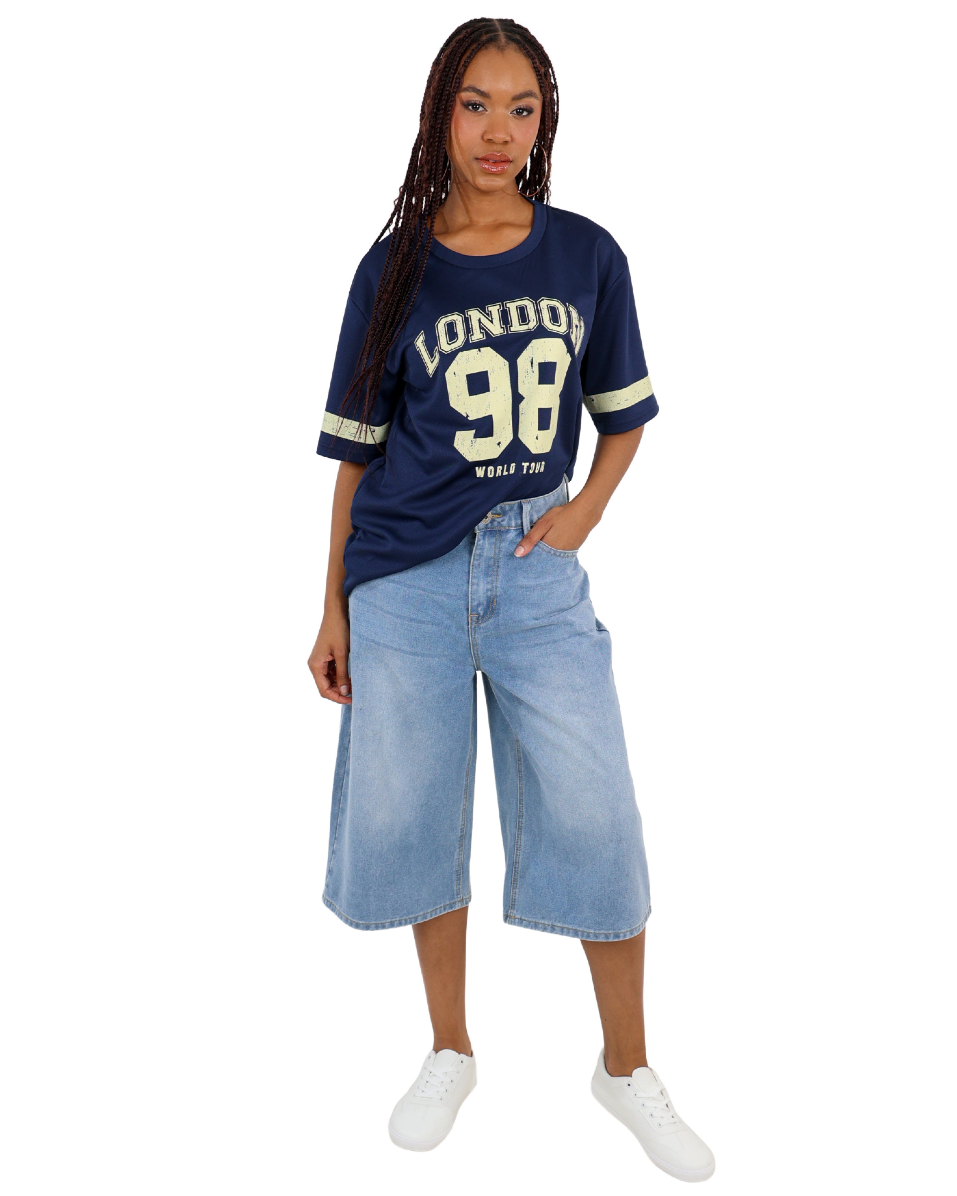 Light Indigo Denim Jorts