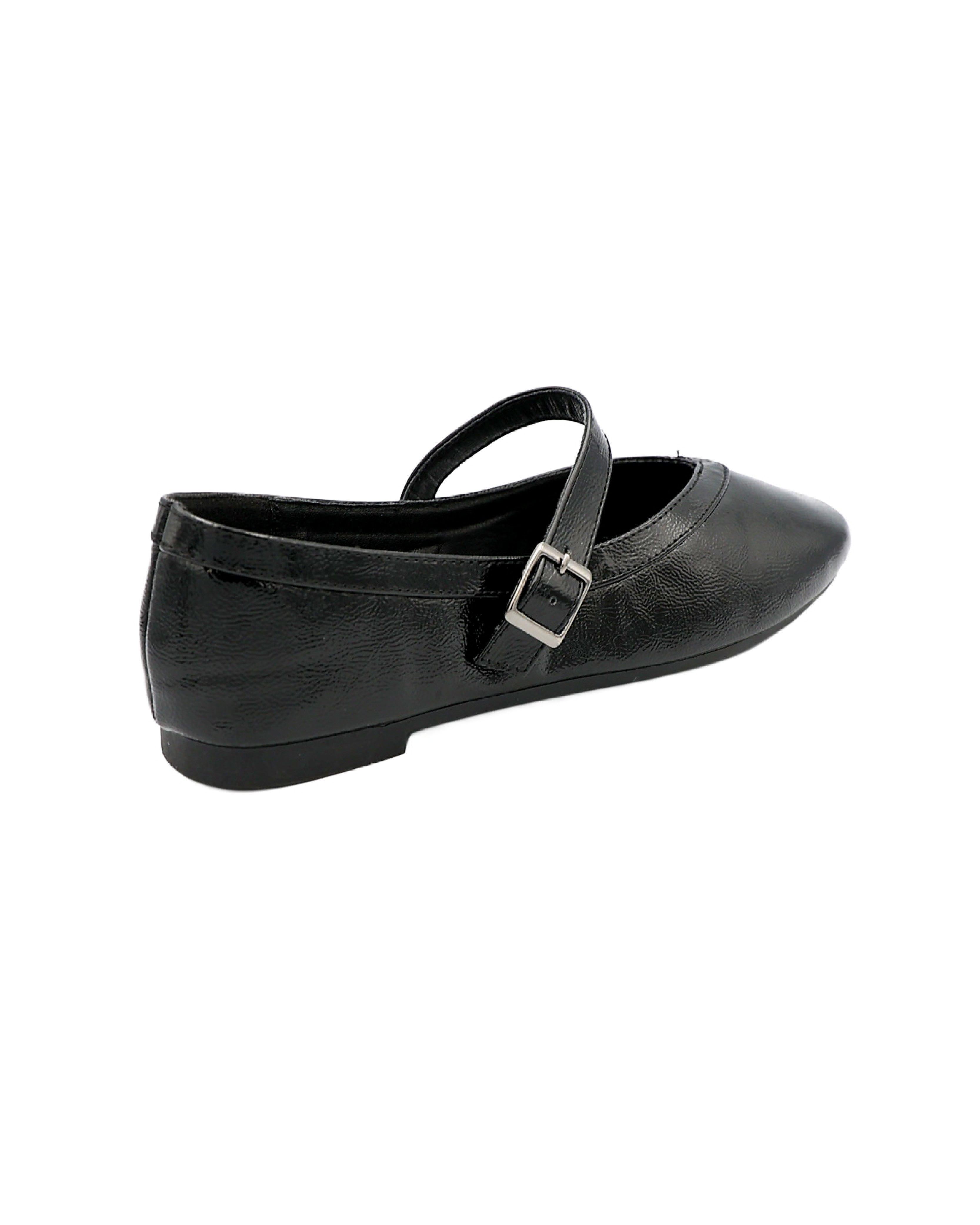 Black Bar Buckle Pumps