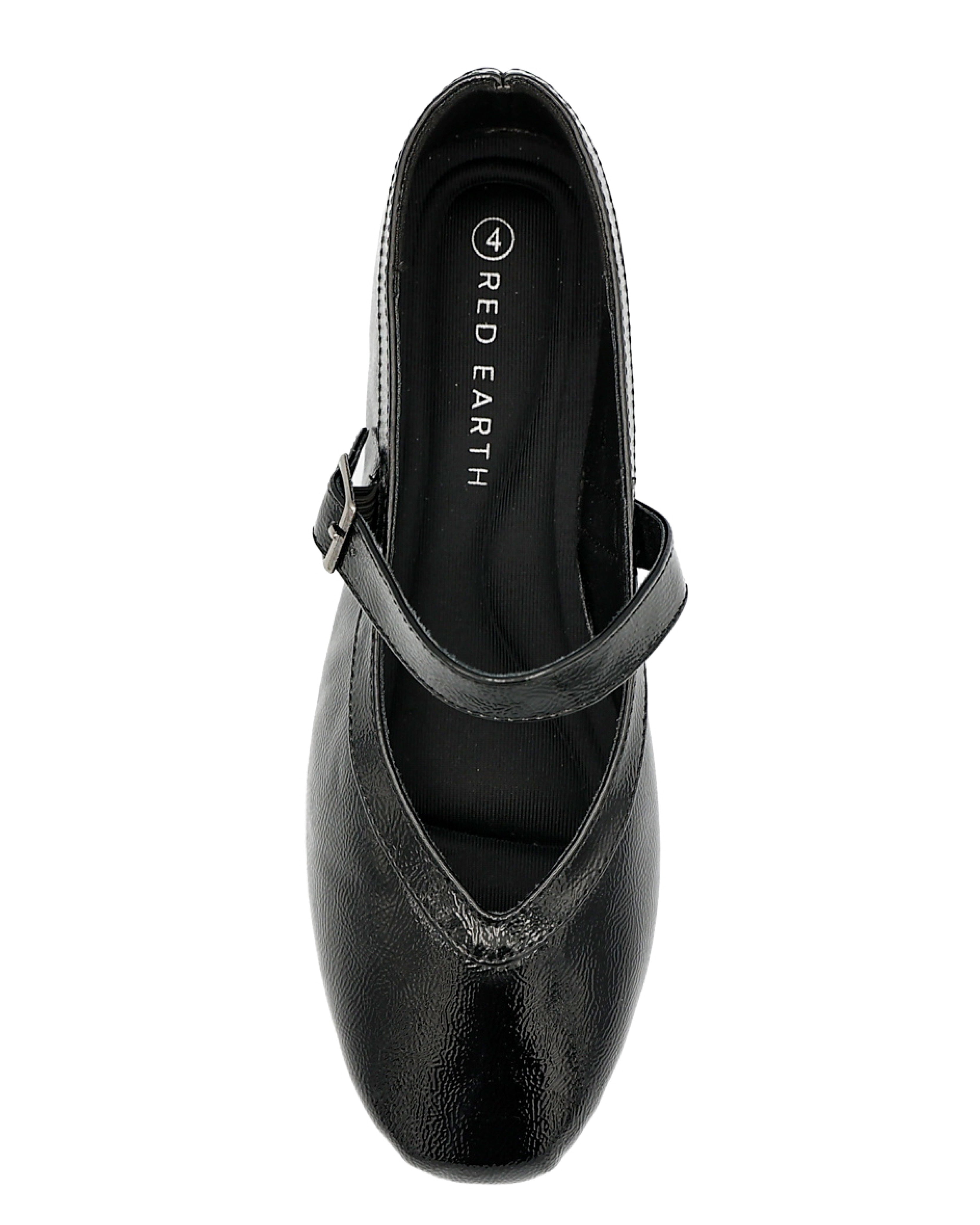 Black Bar Buckle Pumps