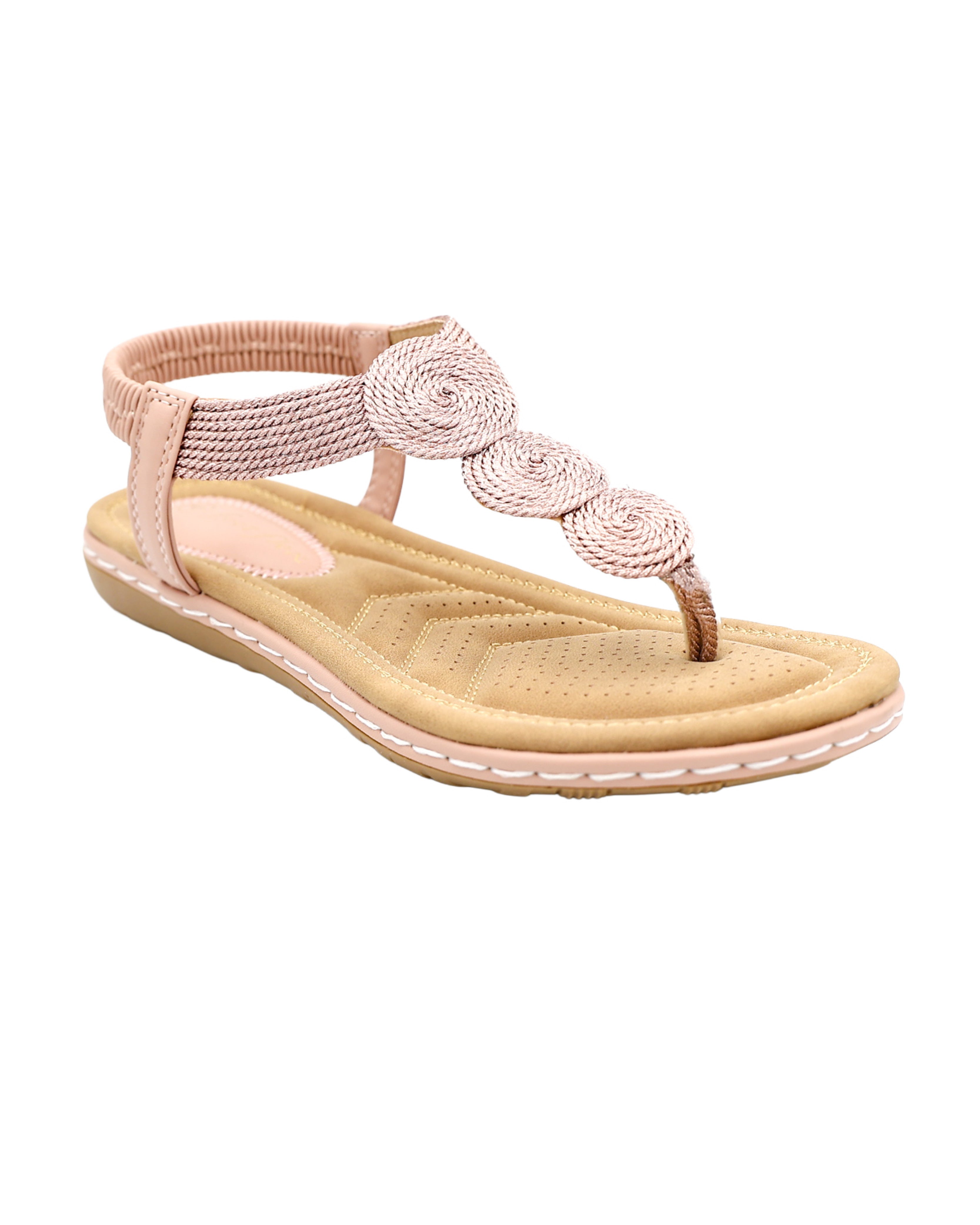 Pink Circle Detail Thong Sandal