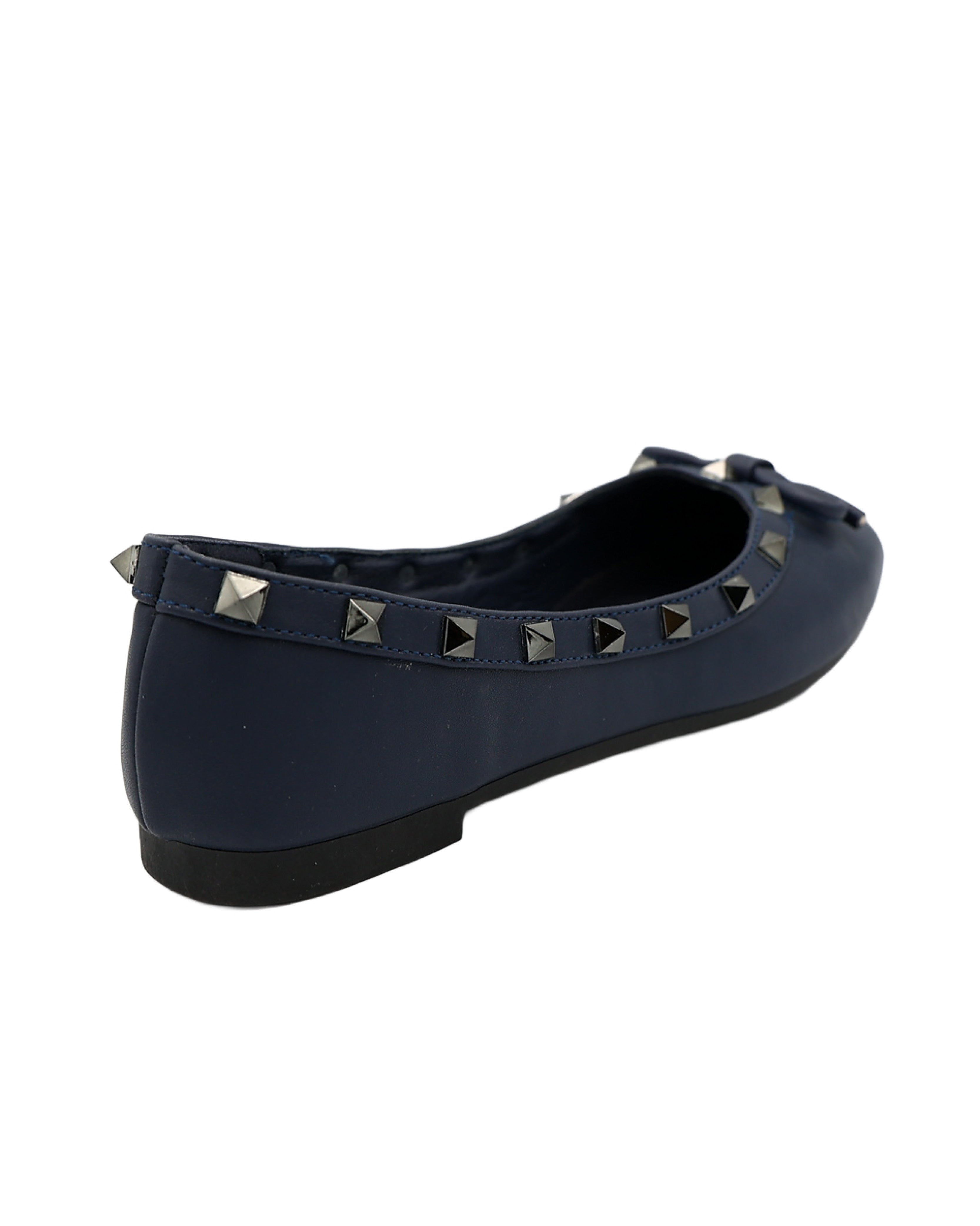 Navy Studded Bow Pumps