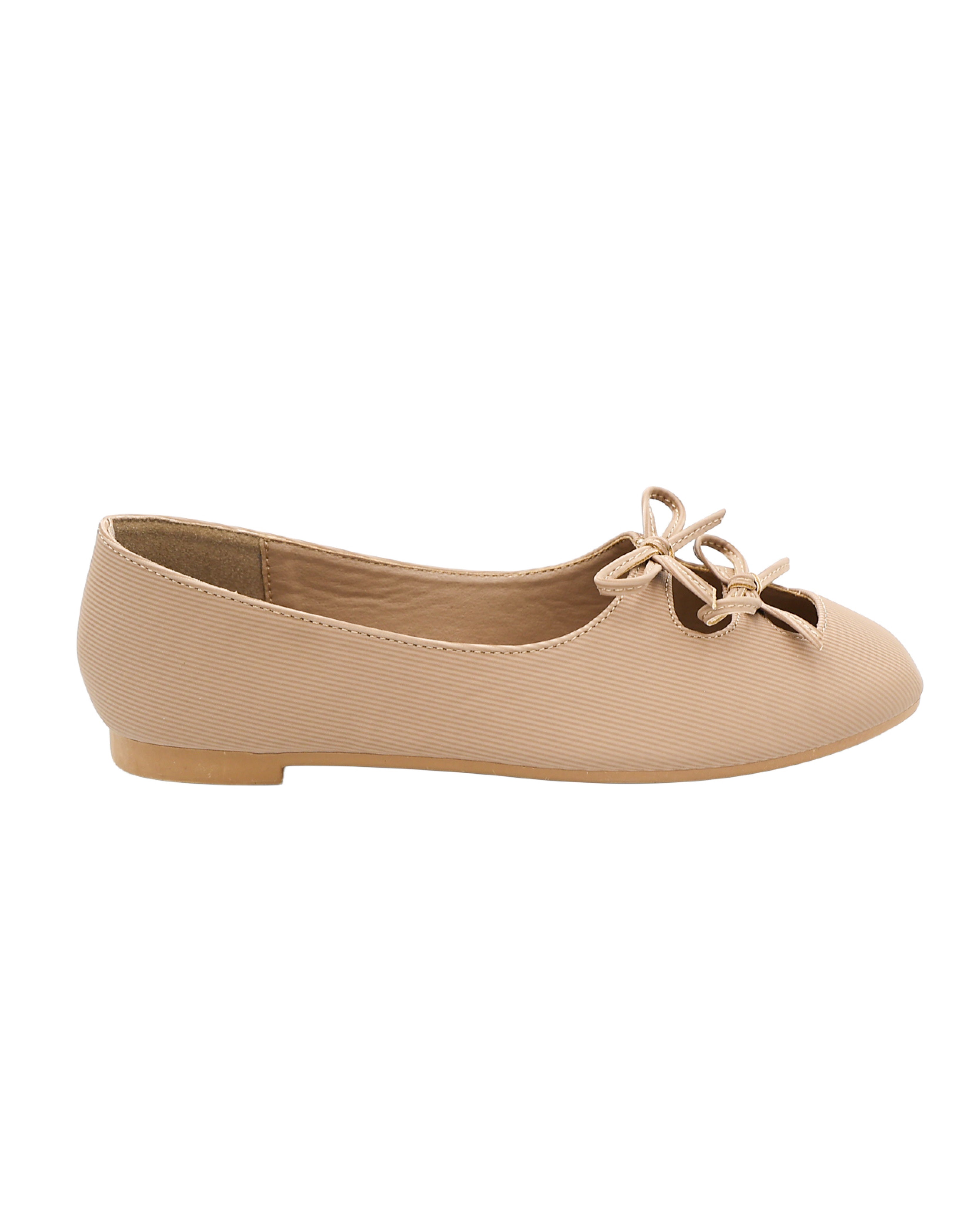 Taupe Double Bow Pumps