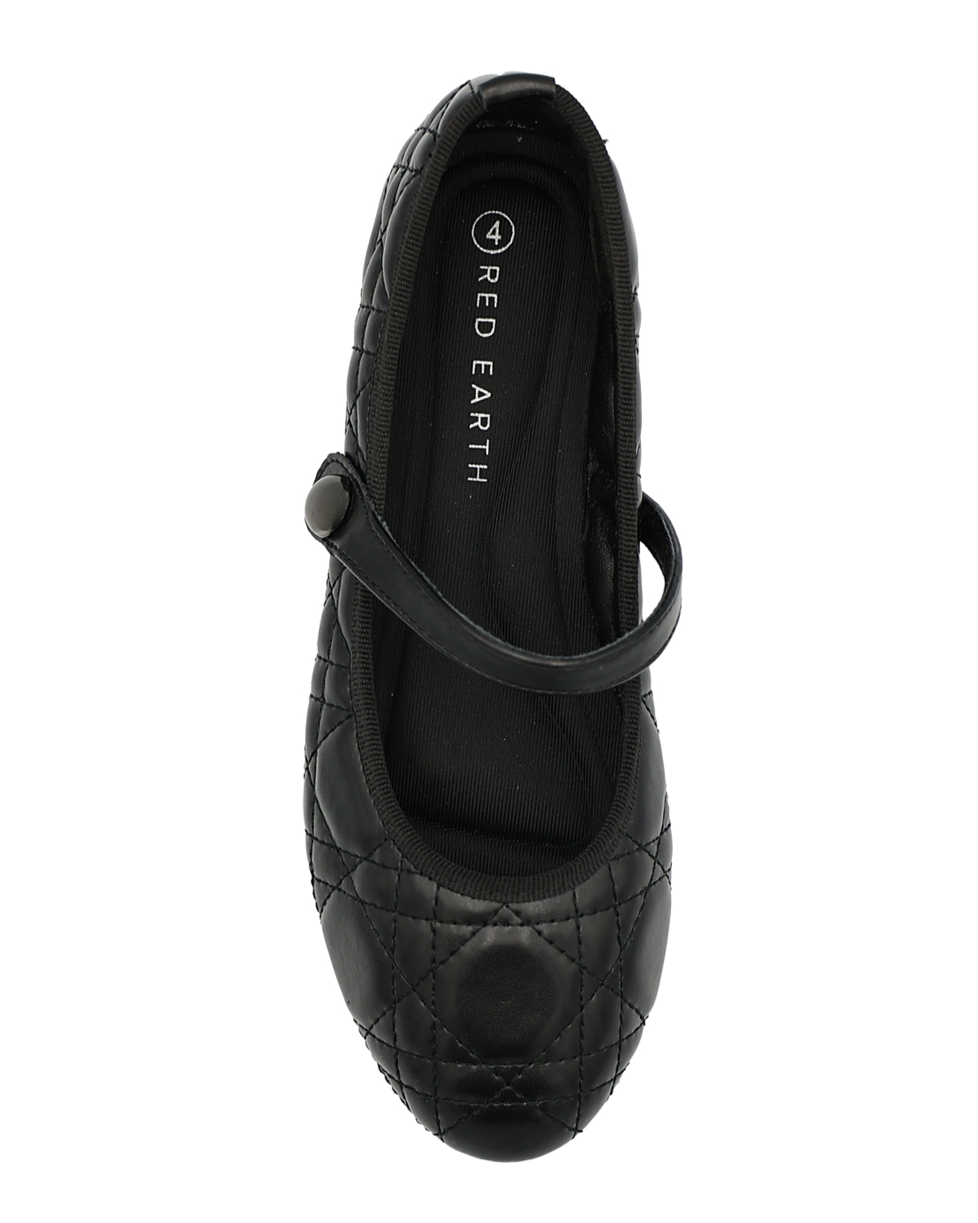 Black Quilted Bar Pump