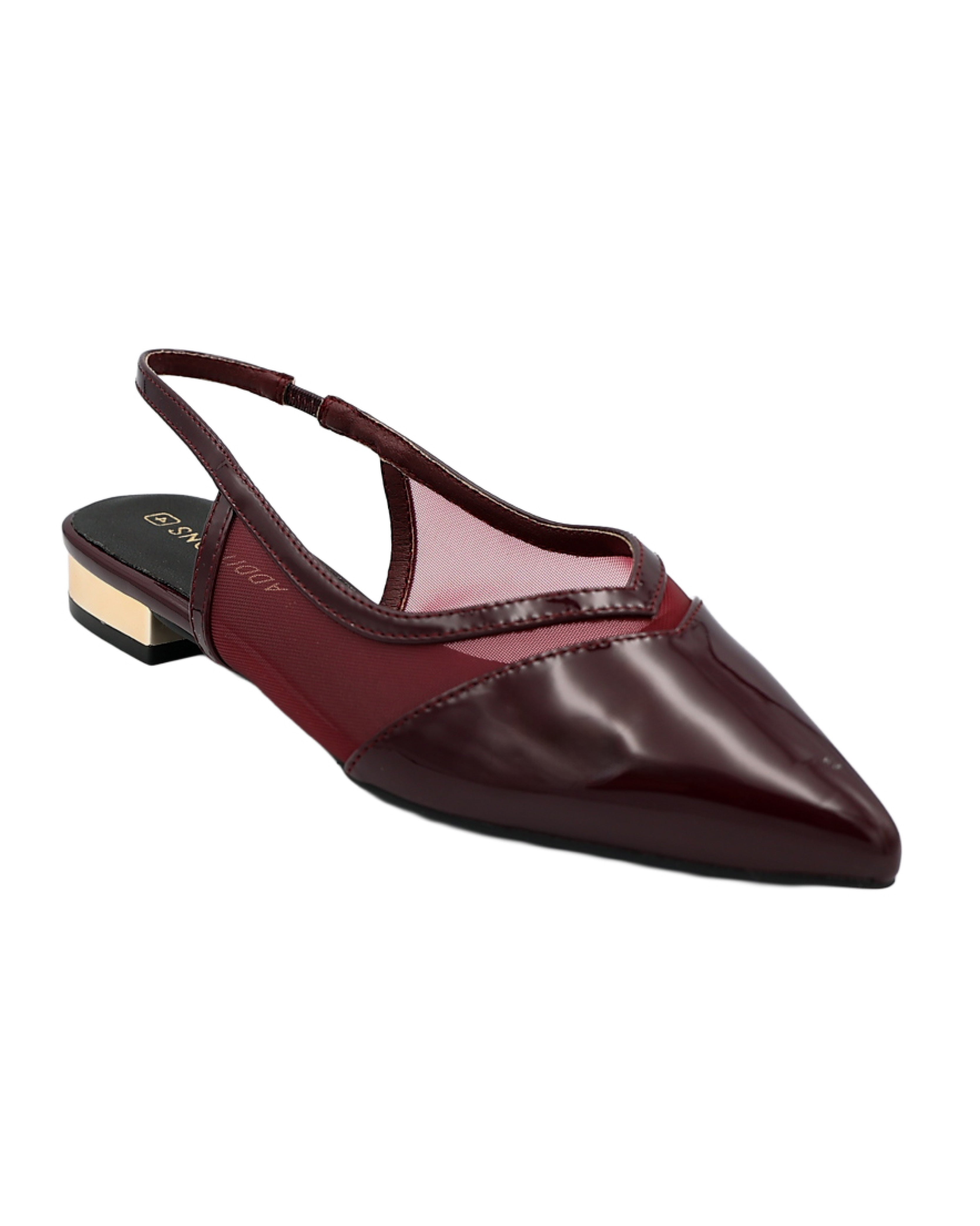 Additions Burgundy Mesh Insert Slingbacks