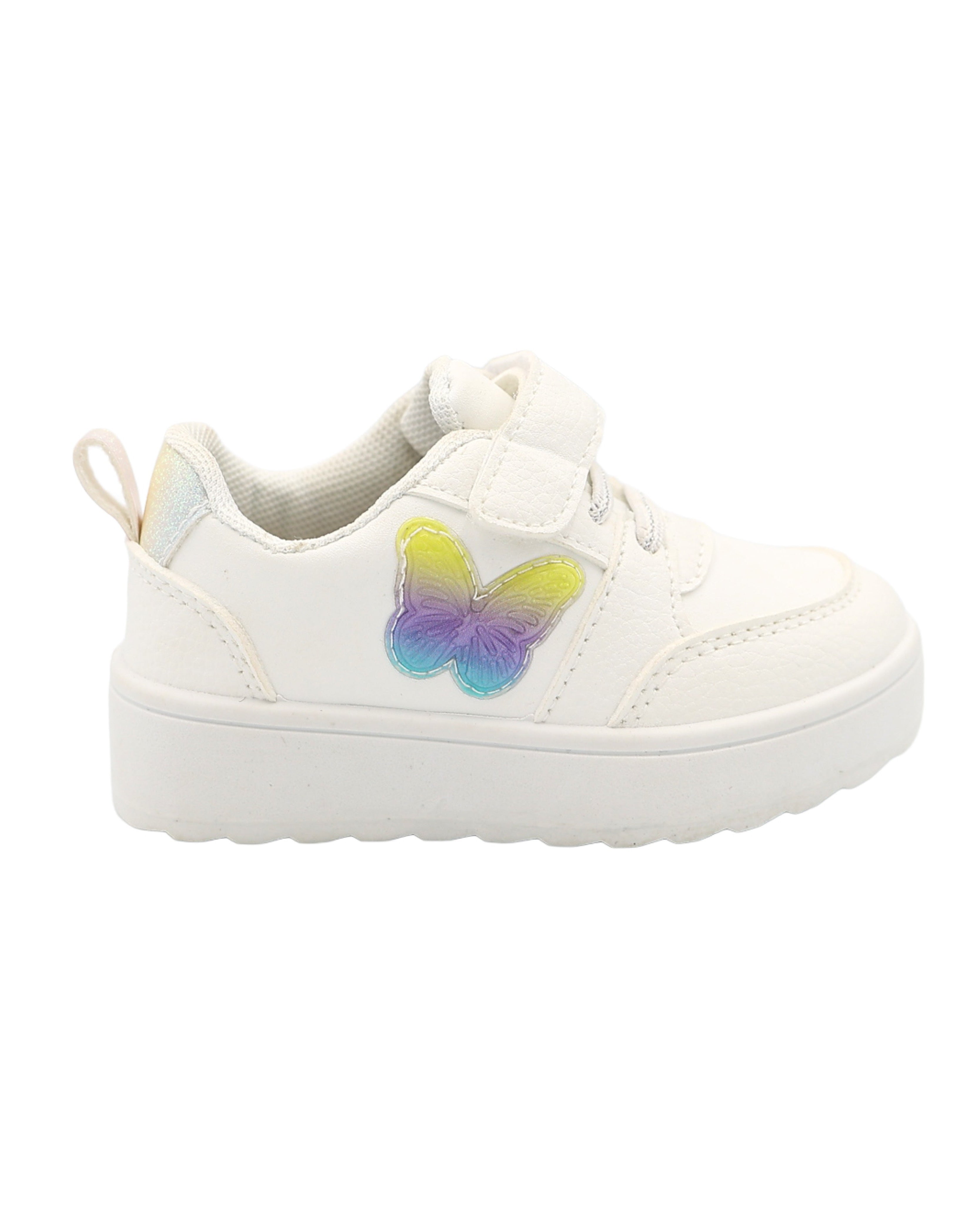 Girls Butterfly Appliqued Velcro Sneaker