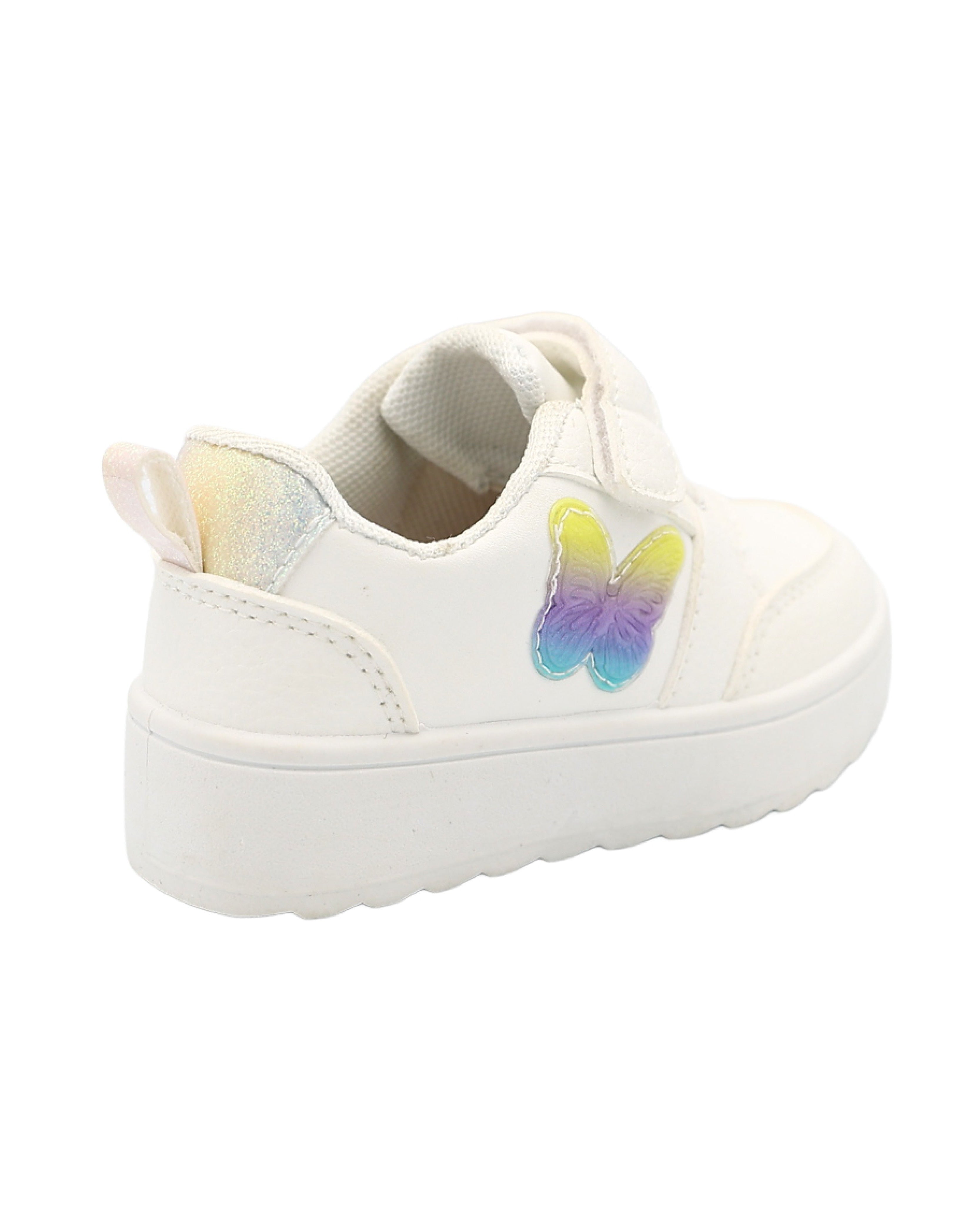 Girls Butterfly Appliqued Velcro Sneaker