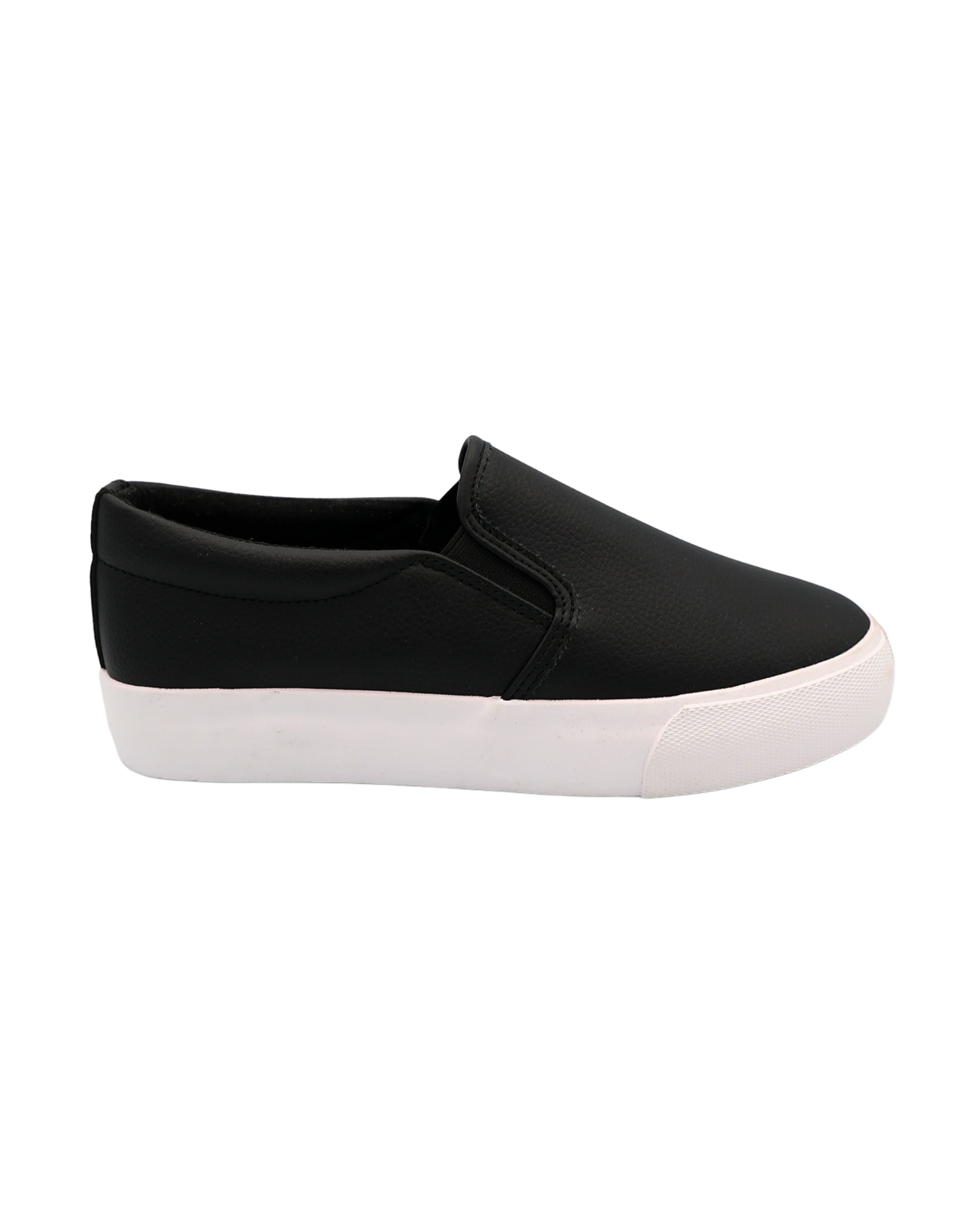 Black Gusset Slip-On Sneaker