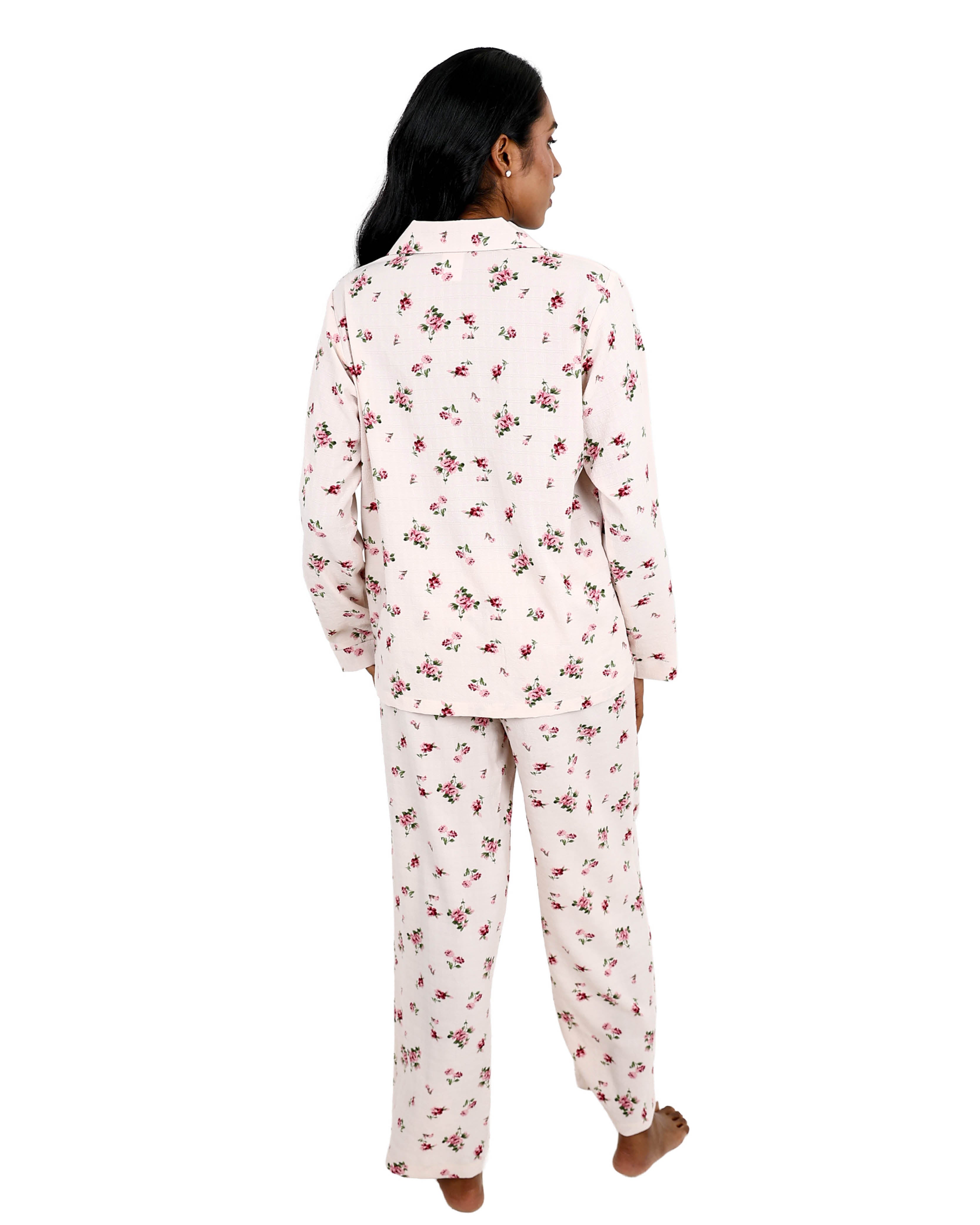 Ditsy Rose Long Sleeve Pyjama Set