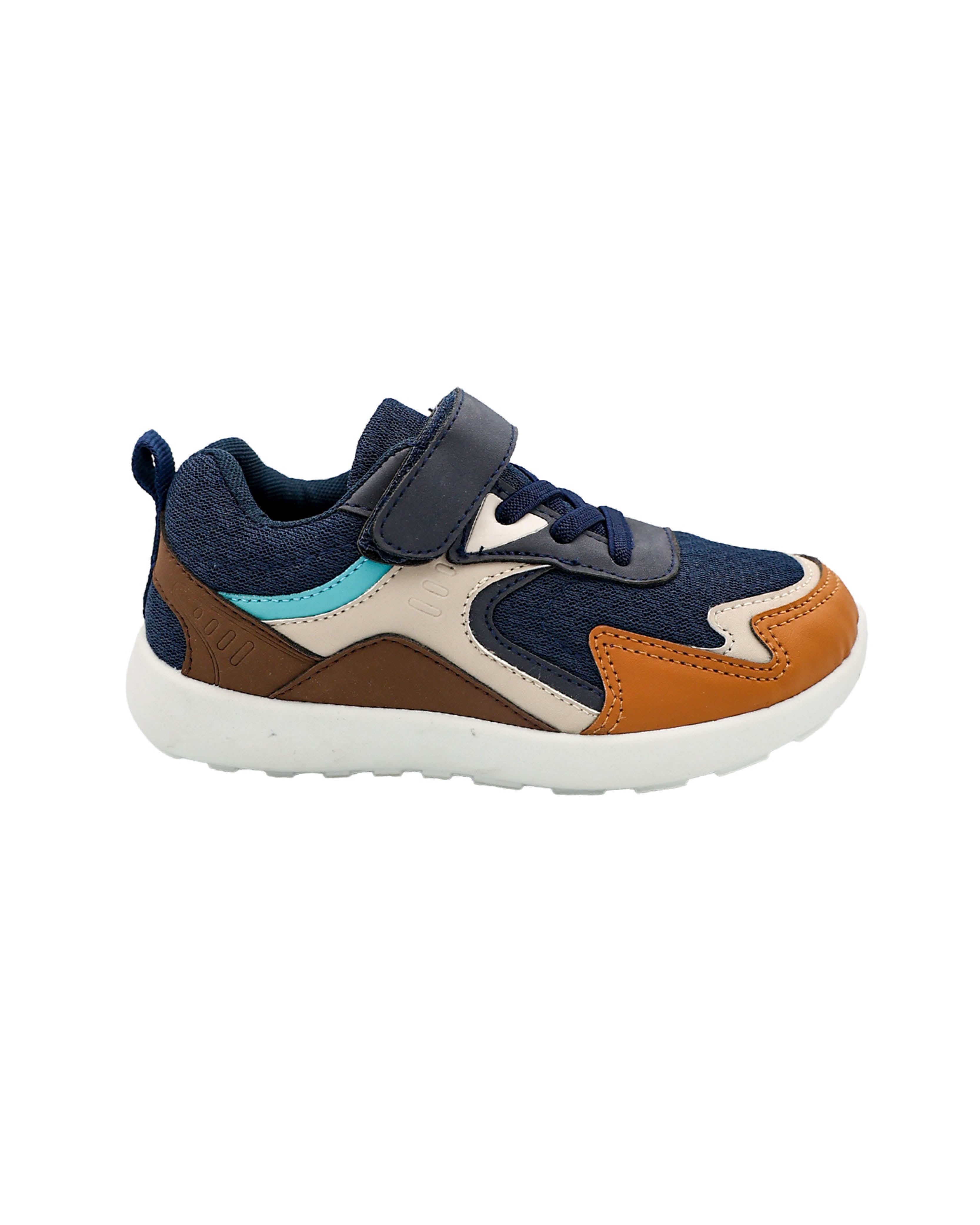 Boys Multi Colour Block Lace Up Trainers
