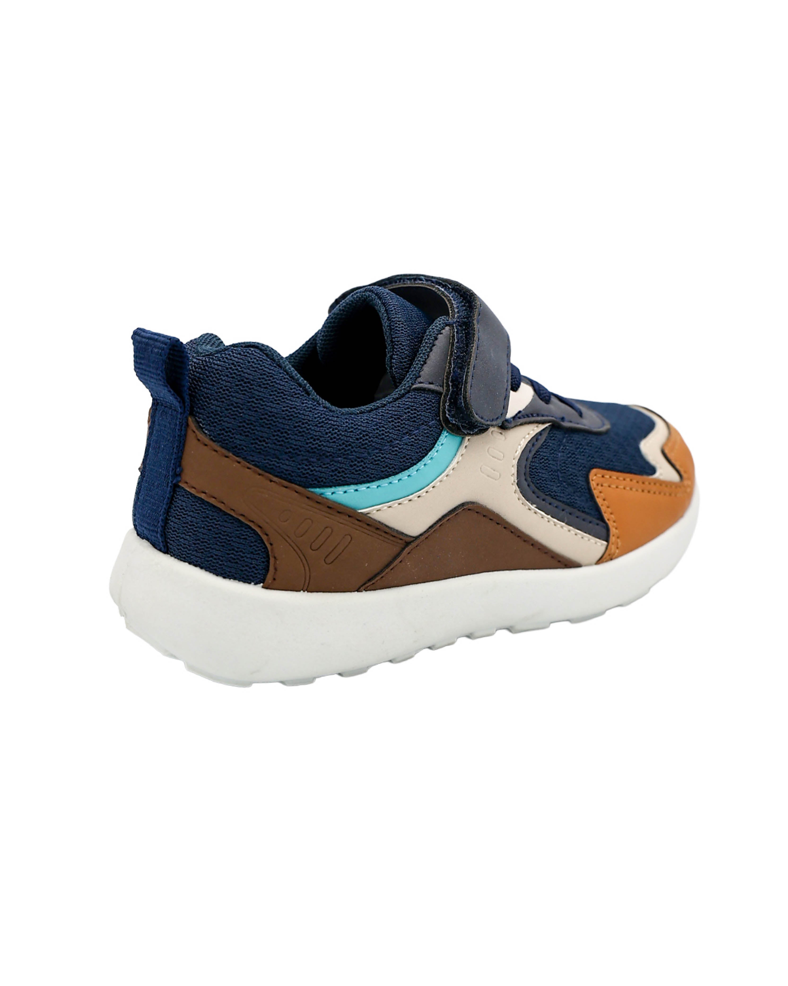 Boys Multi Colour Block Lace Up Trainers