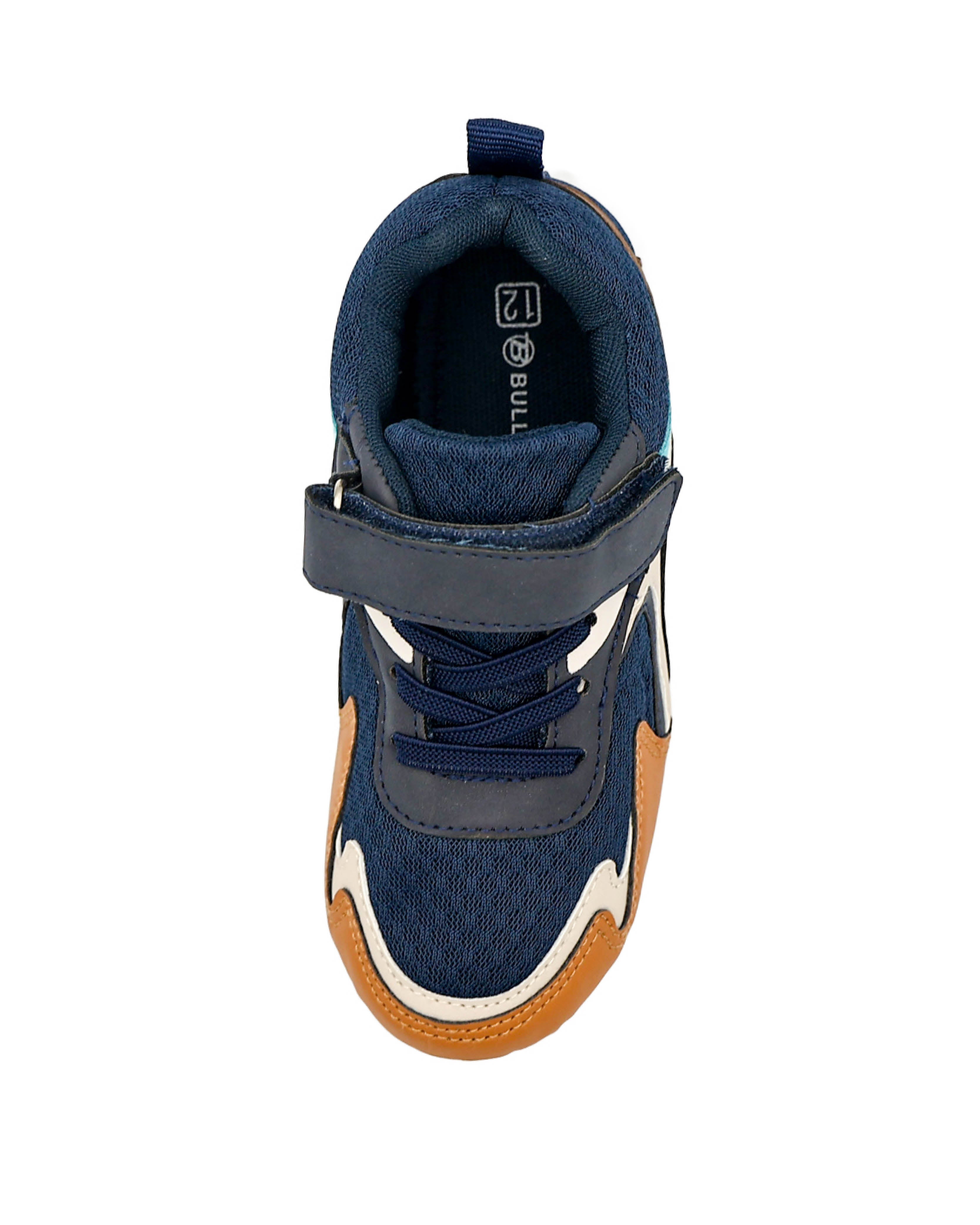 Boys Multi Colour Block Lace Up Trainers