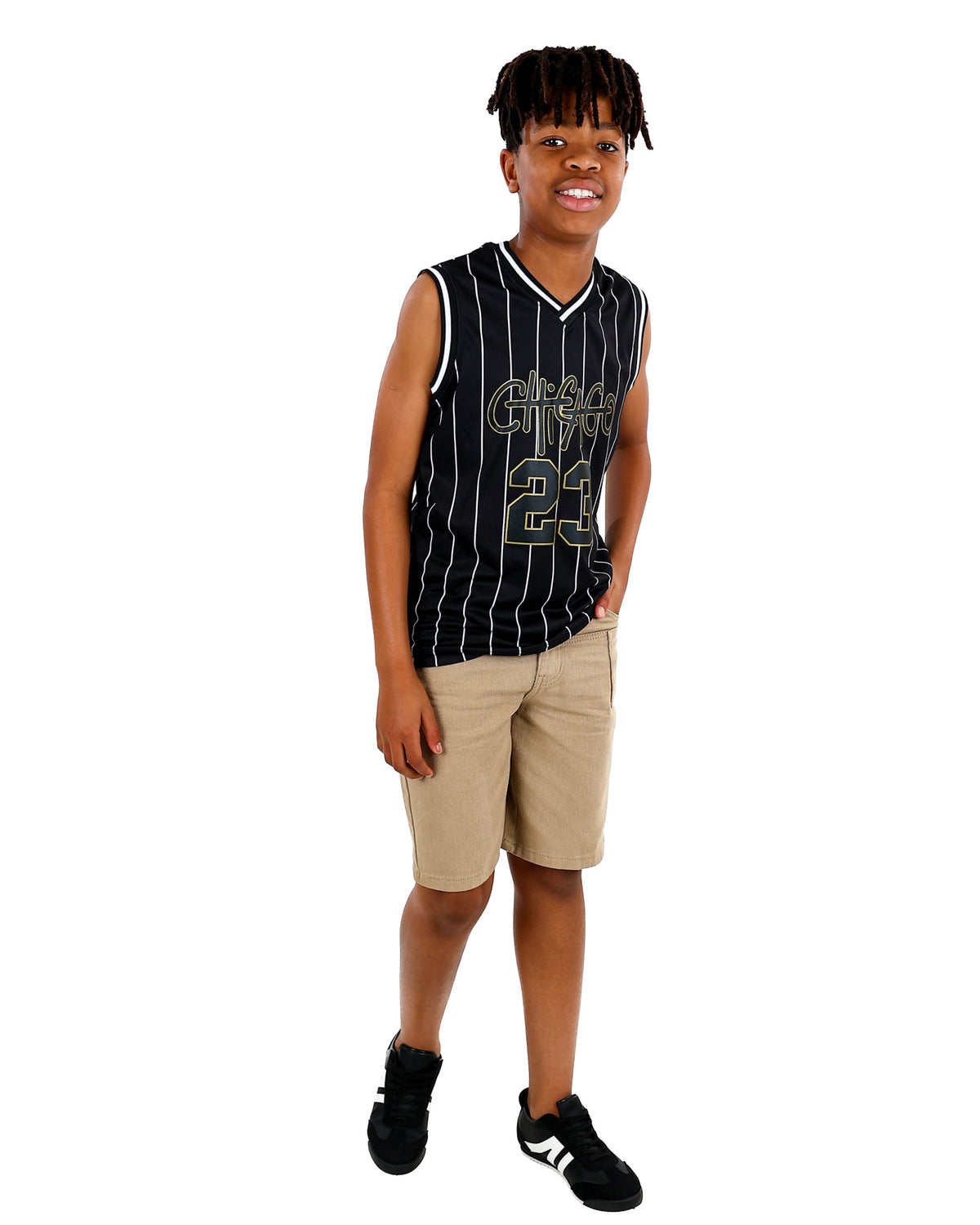 Sleeveless Black V-Neck Chicago 23 Vest