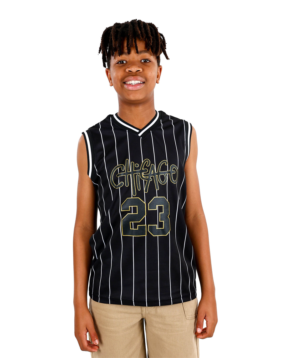 Sleeveless Black V-Neck Chicago 23 Vest