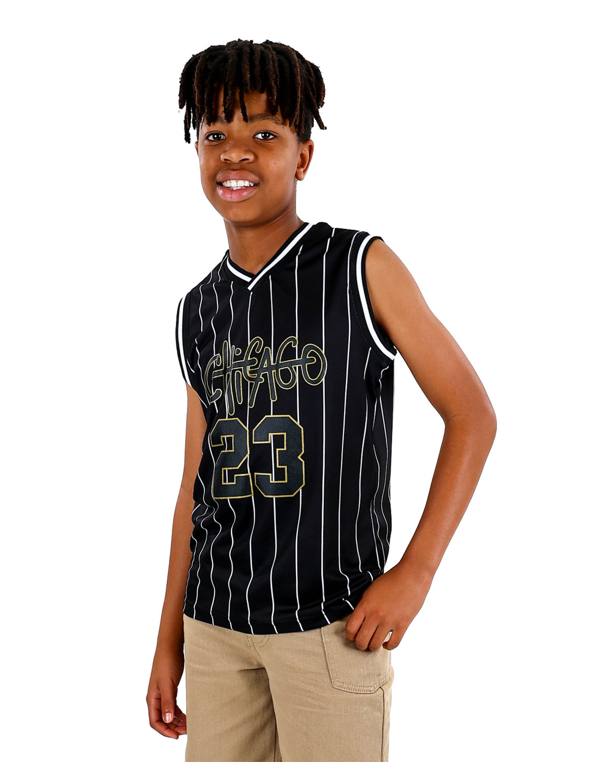 Sleeveless Black V-Neck Chicago 23 Vest