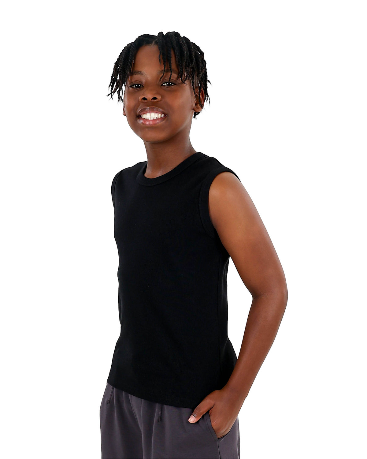 Sleeveless Ribbed Tank Top