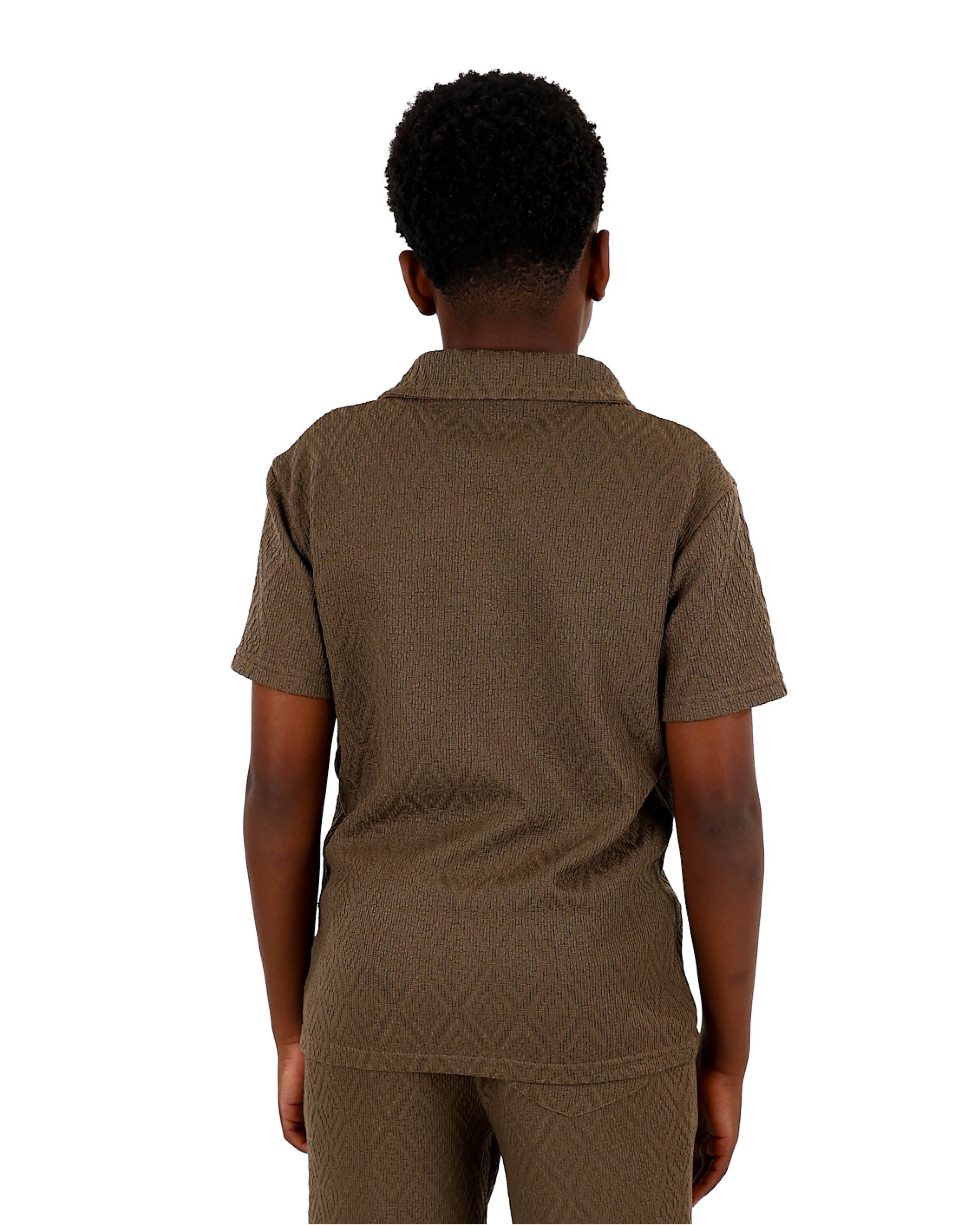 Short Sleeve Diamond Jacquard Co-Ord Golfer