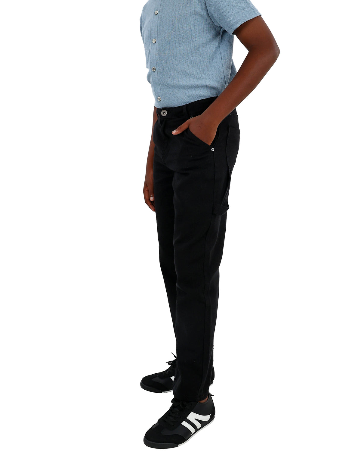 Black Casual Carpenter Pants