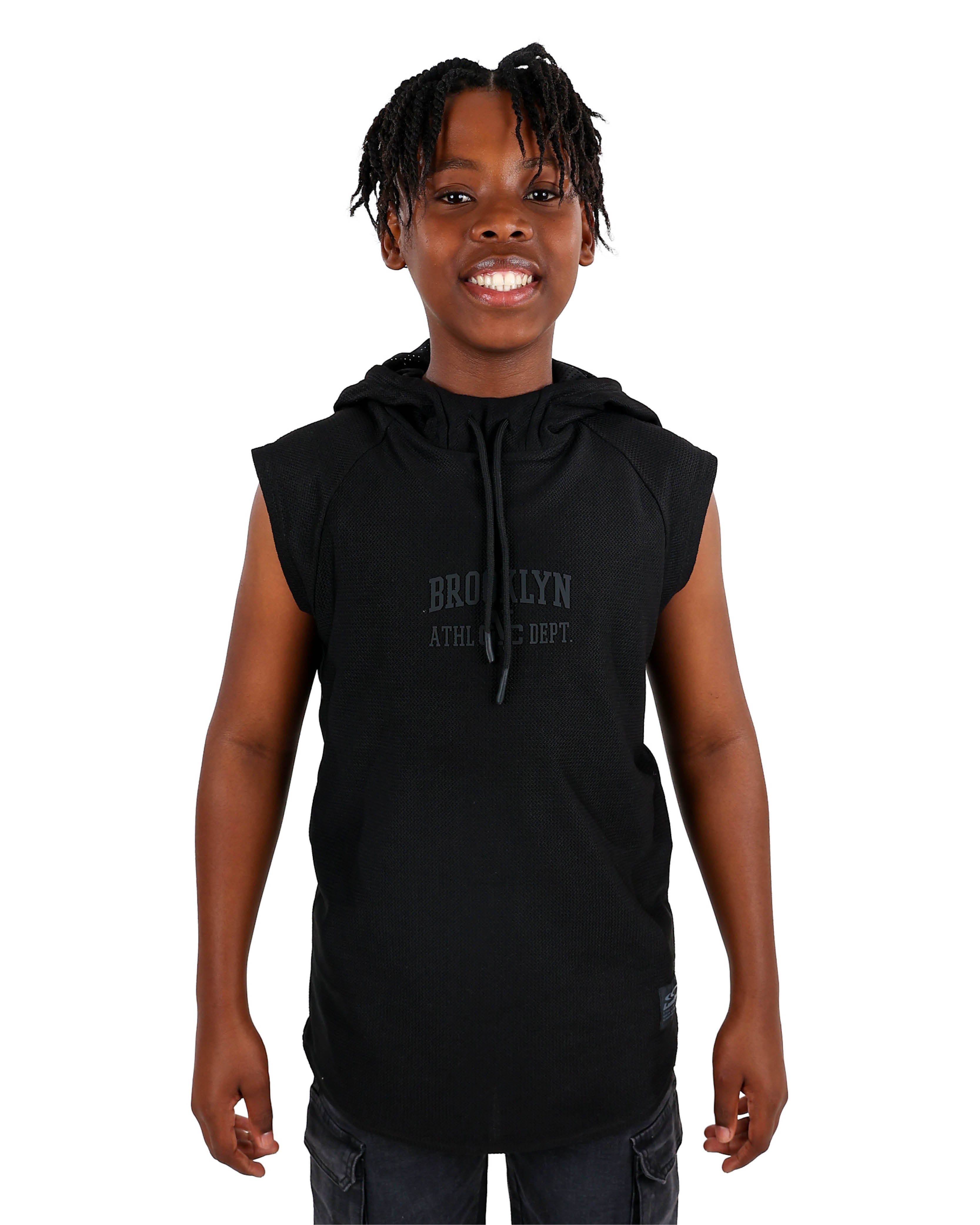 Sleeveless Graphic Print Hoodie