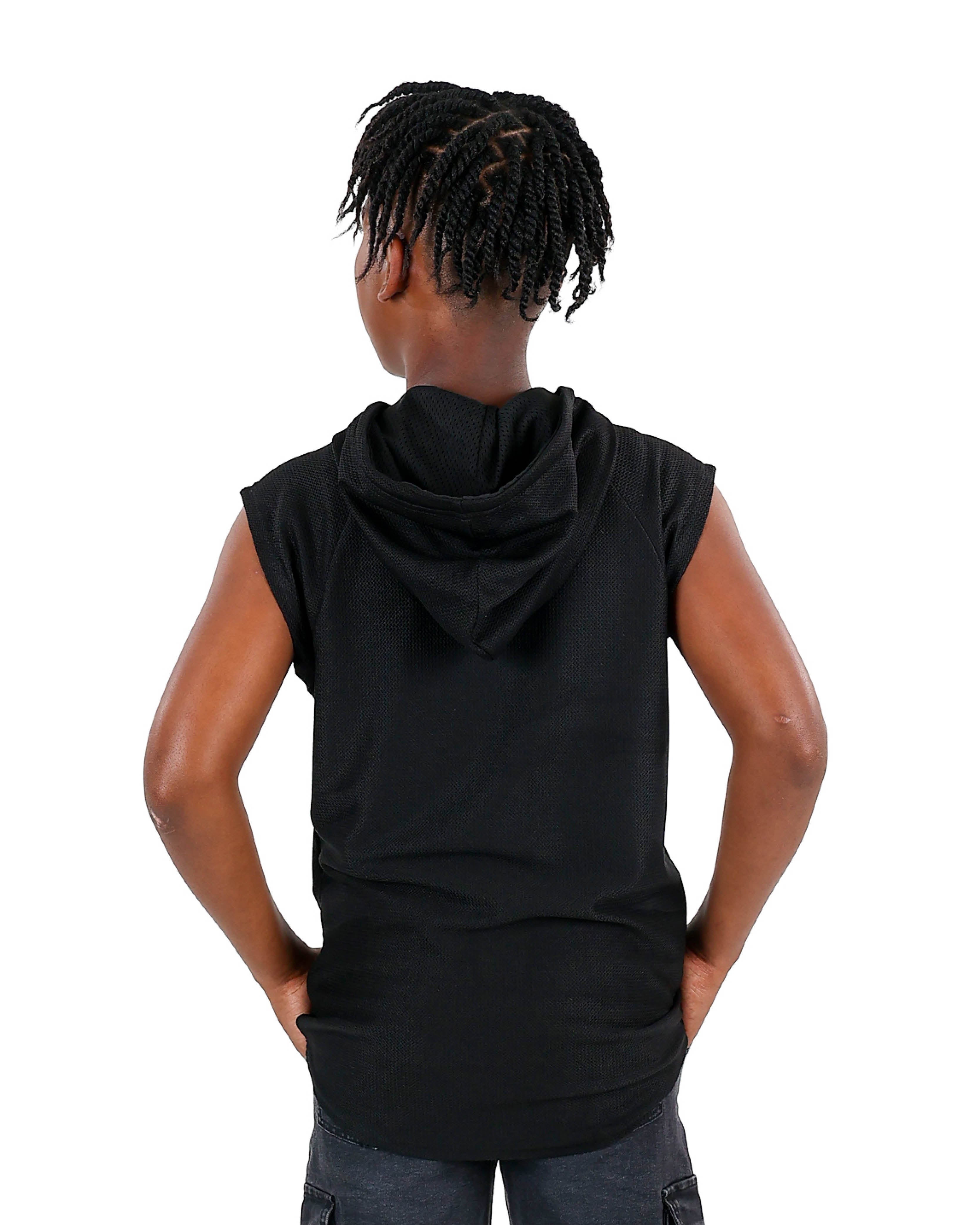 Sleeveless Graphic Print Hoodie