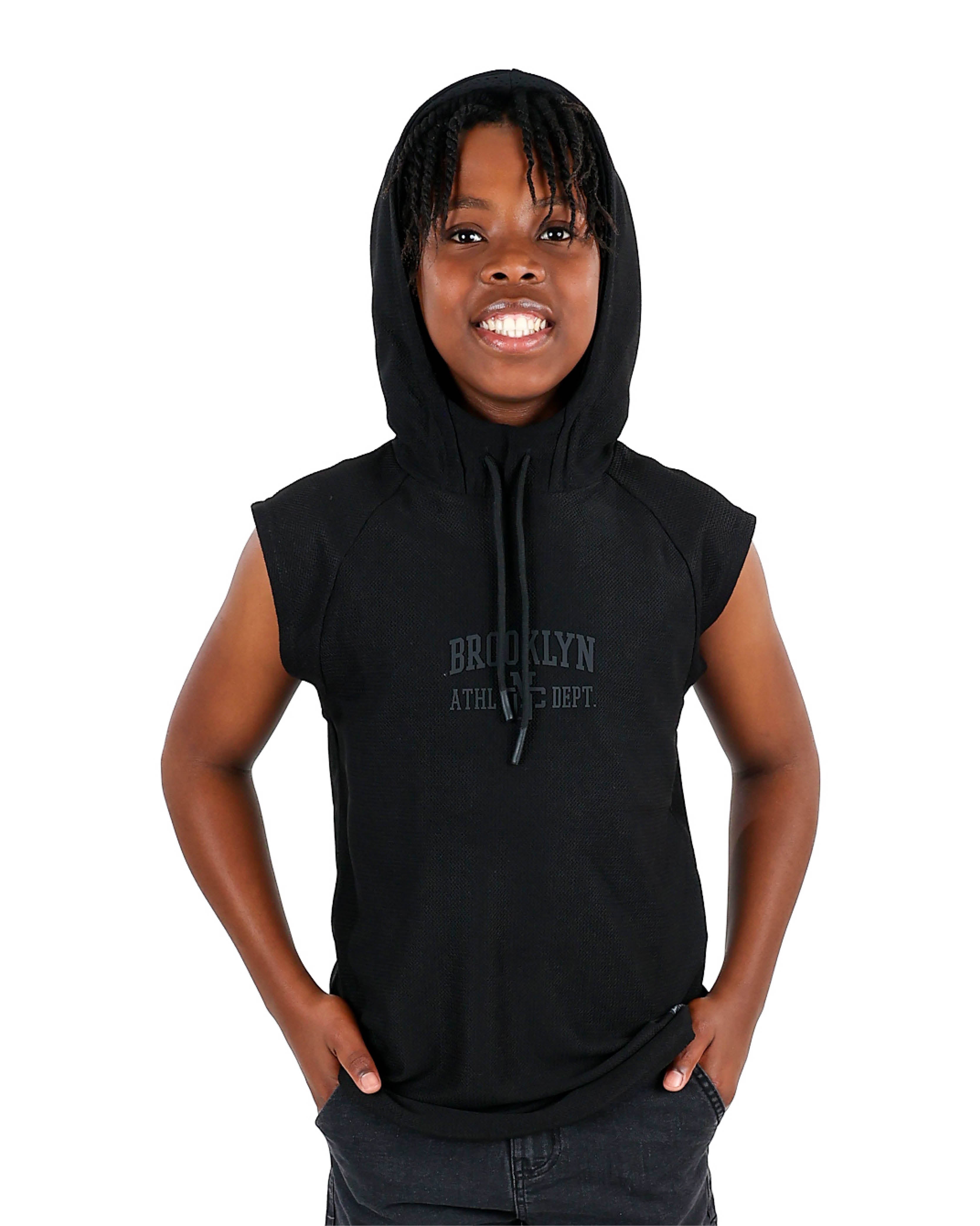 Sleeveless Graphic Print Hoodie