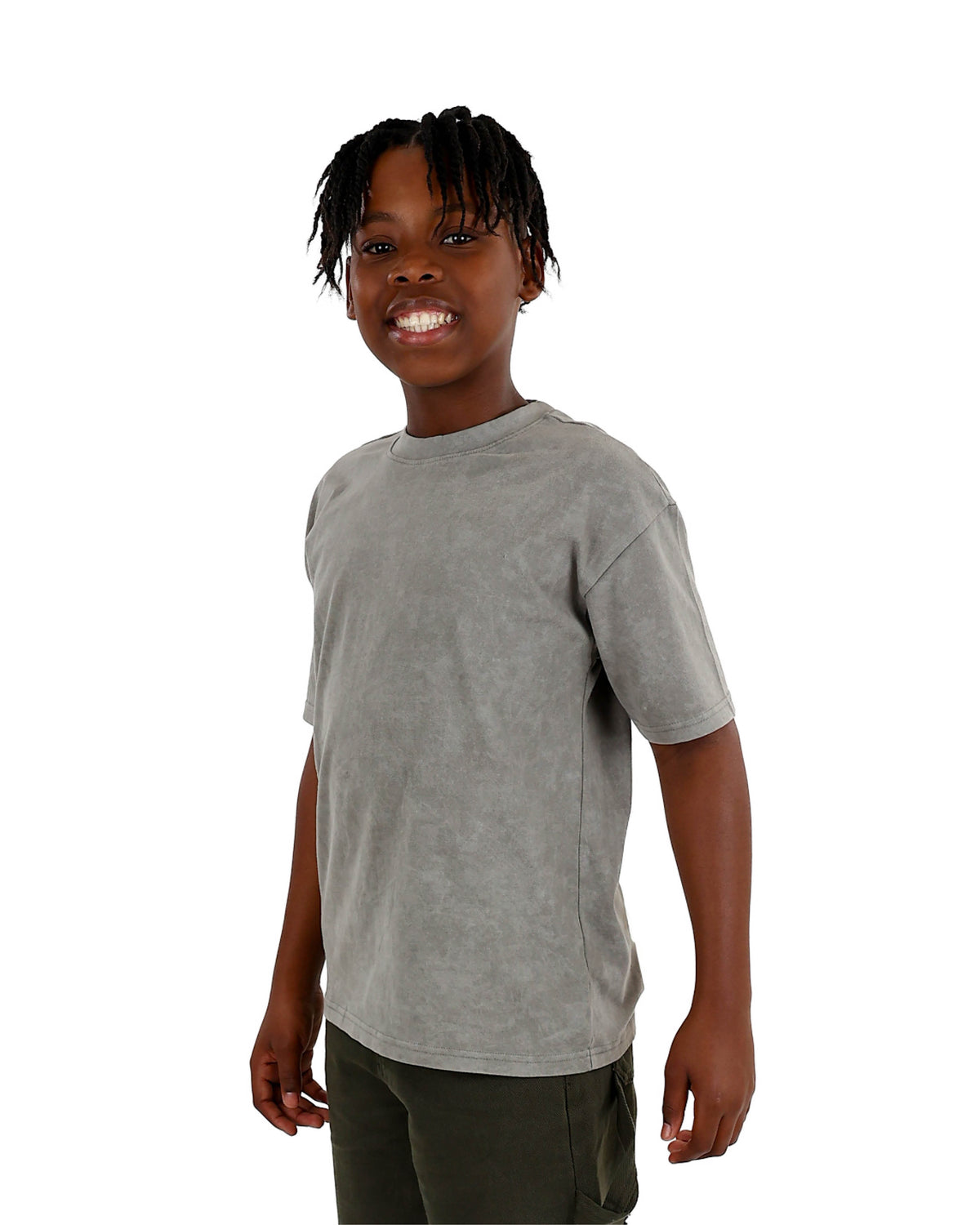 Short Sleeve Grey Relaxed Fit Cotton T-Shirt