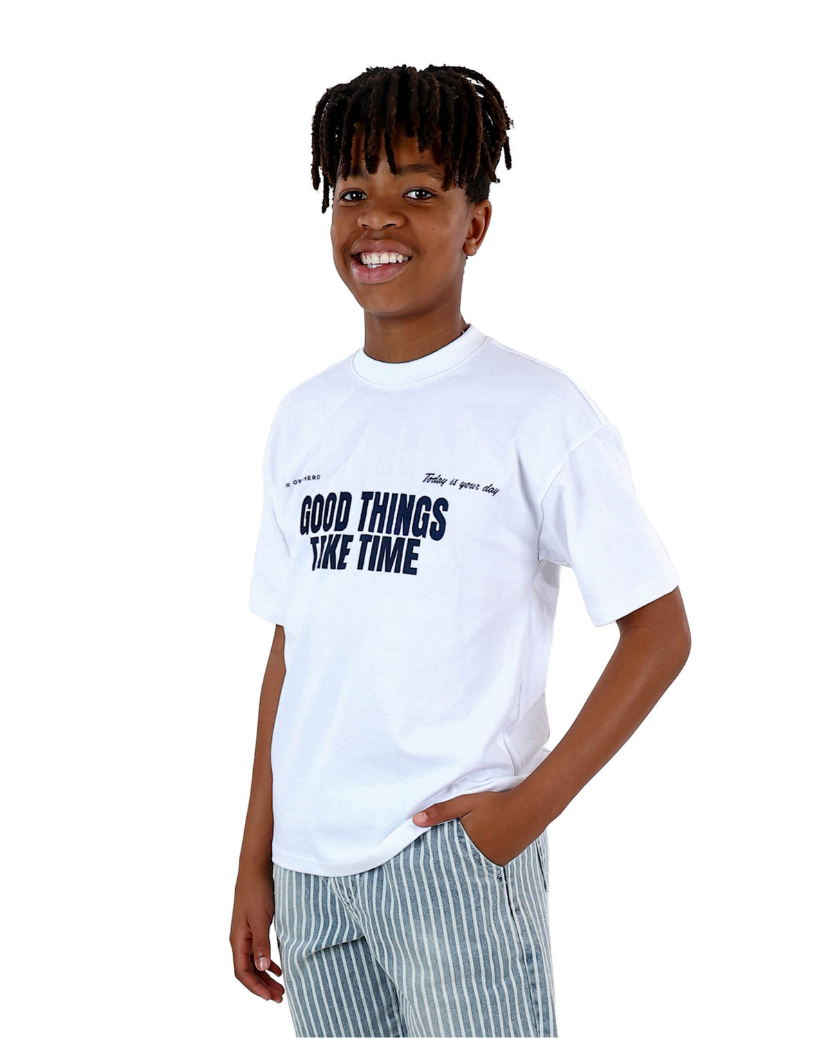 Short Sleeve Good Things Take Time Graphic Print T-Shirt