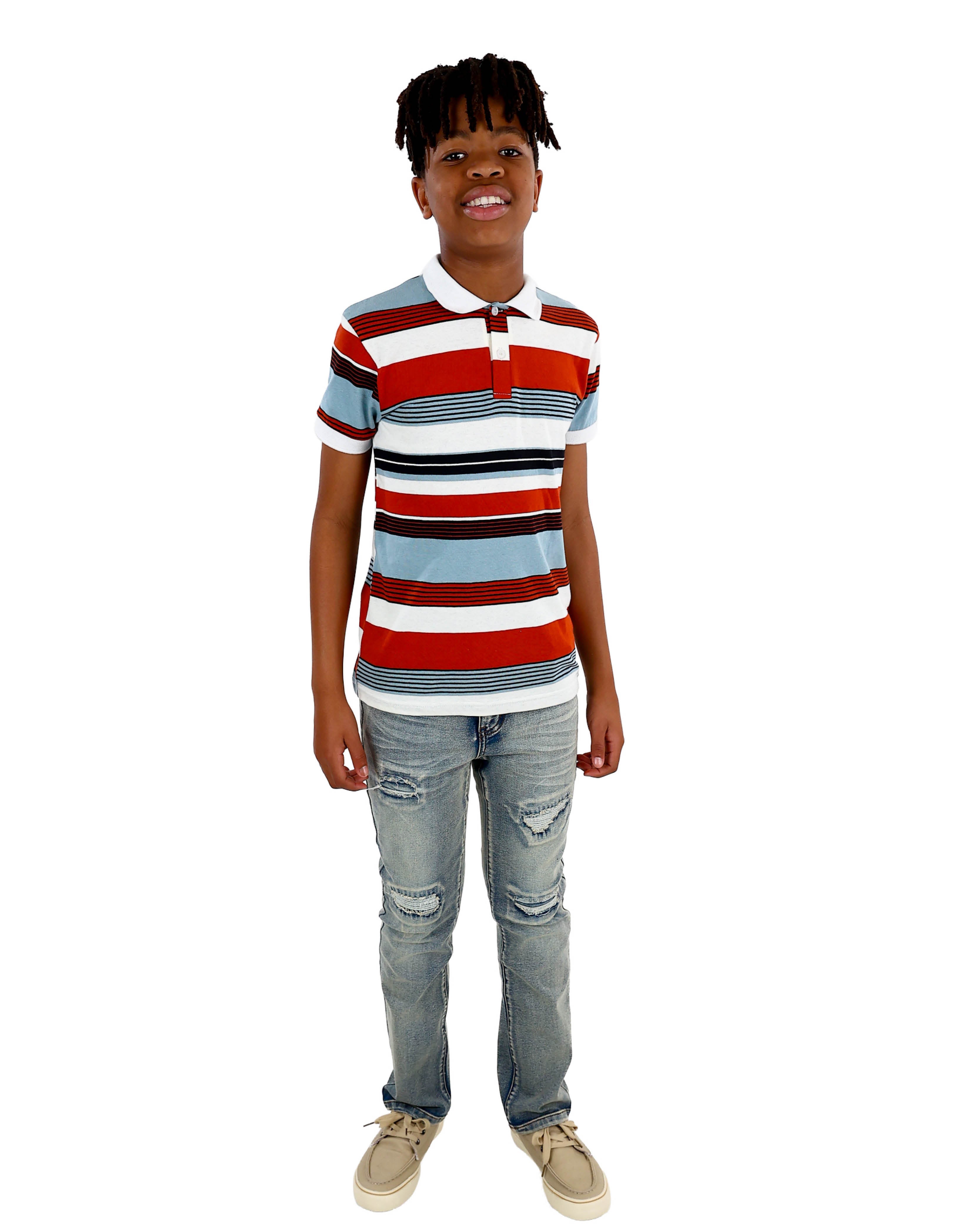 Short Sleeve Striped Golfer