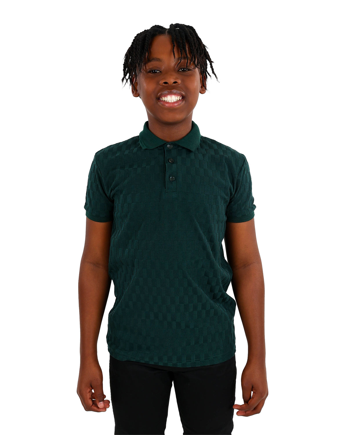 Short Sleeve Rectangle Jacquard Golfer