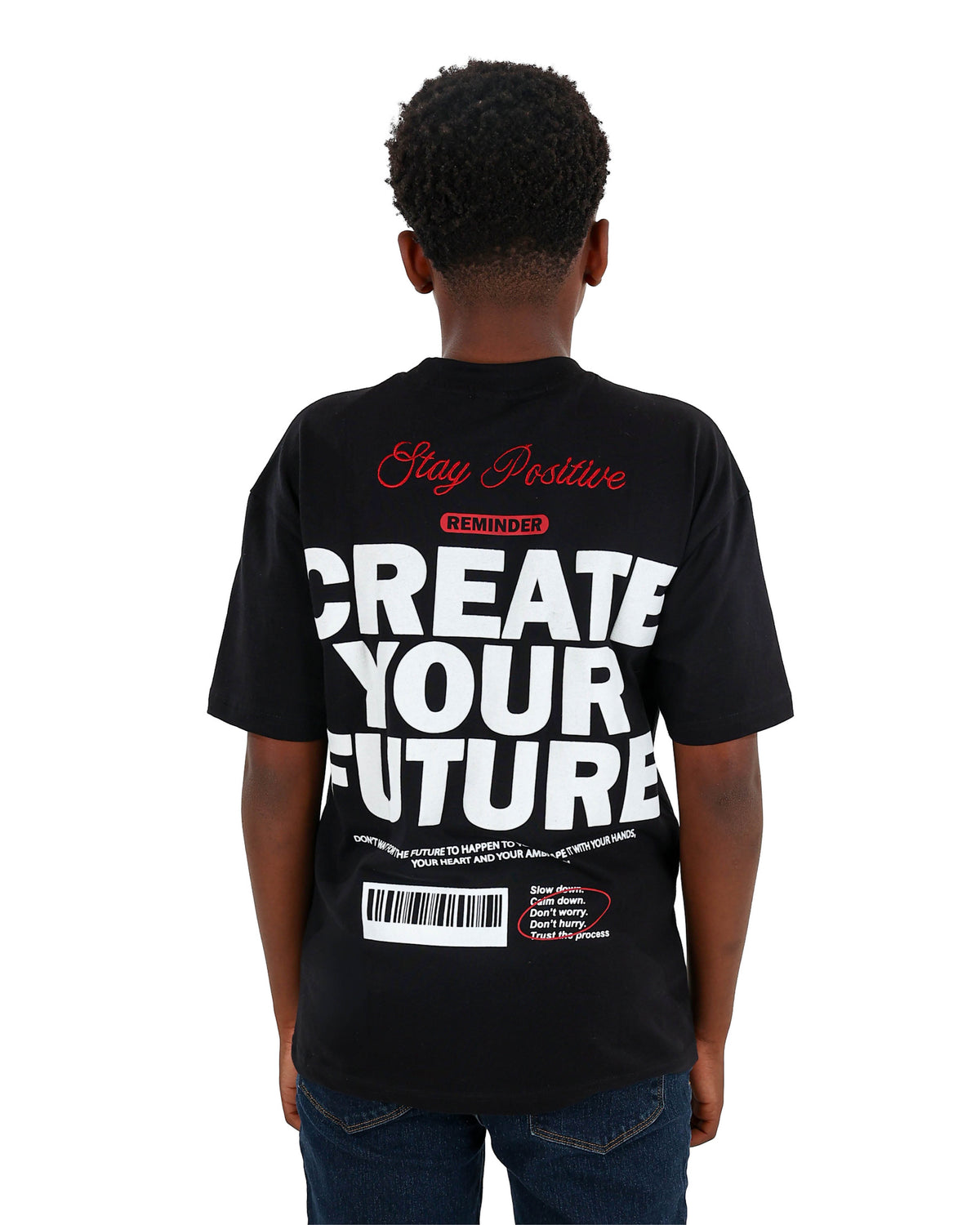 Short Sleeve Black Unstoppable Typography T-Shirt