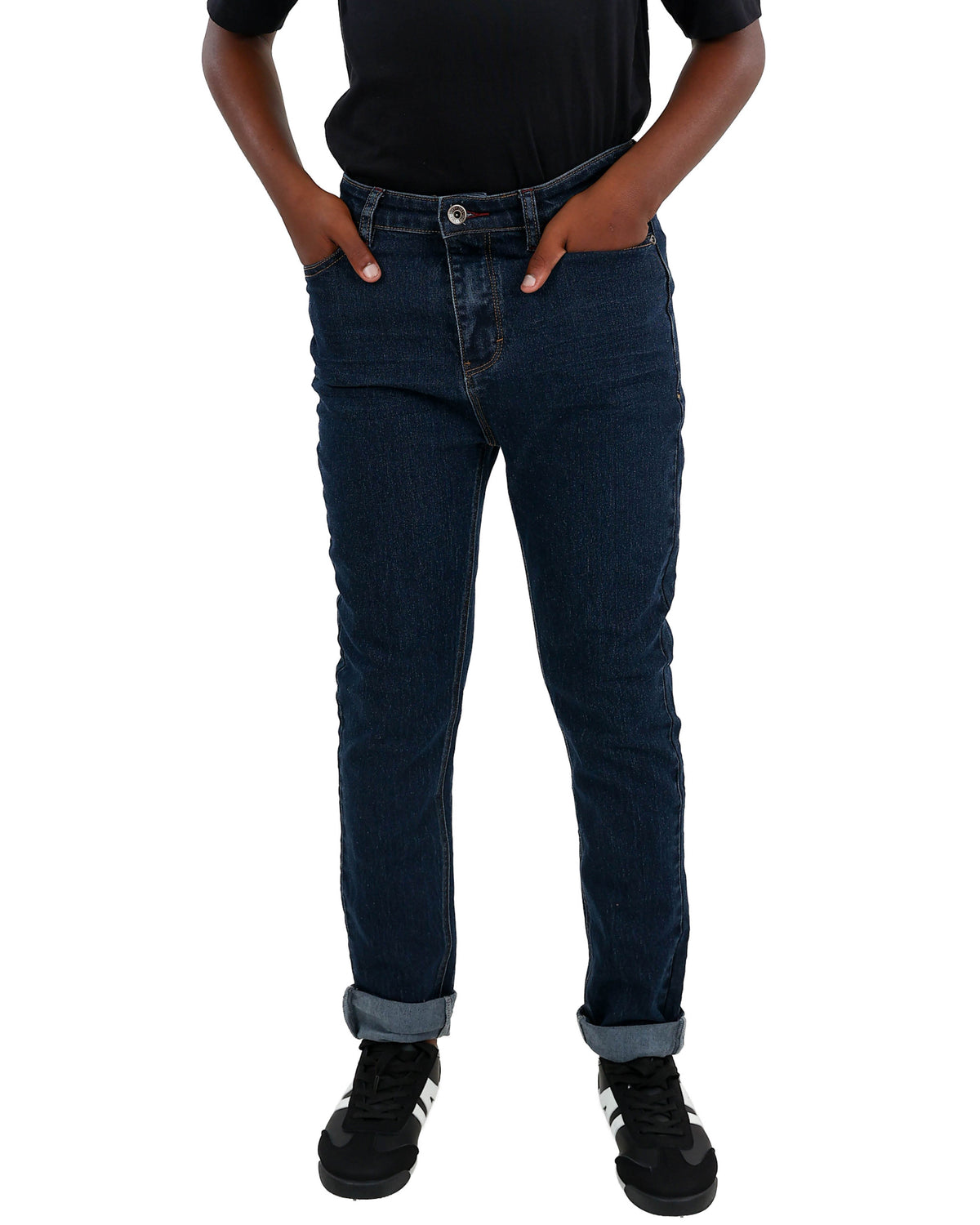 Dark Indigo Crease Detail Jeans