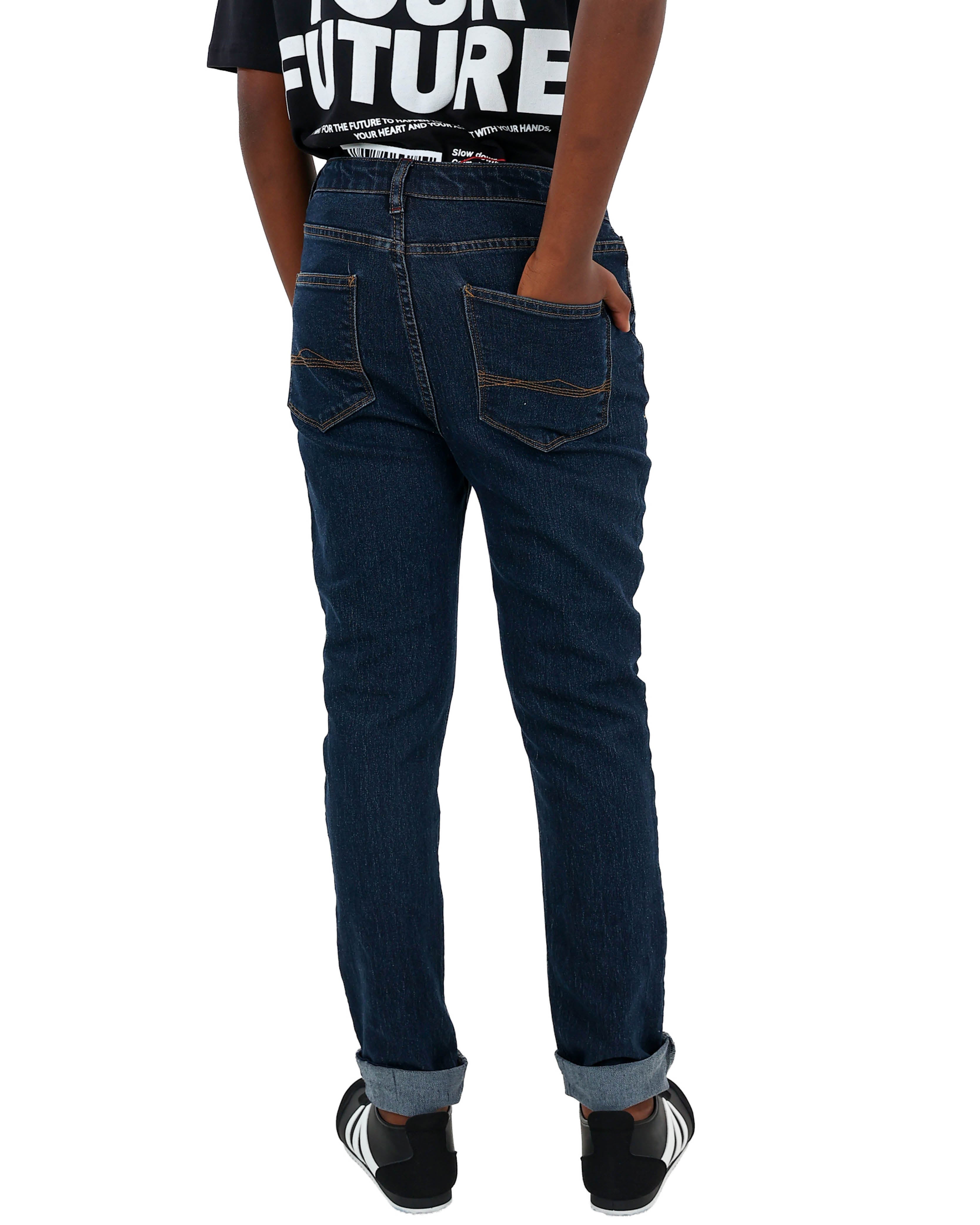 Dark Indigo Crease Detail Jeans