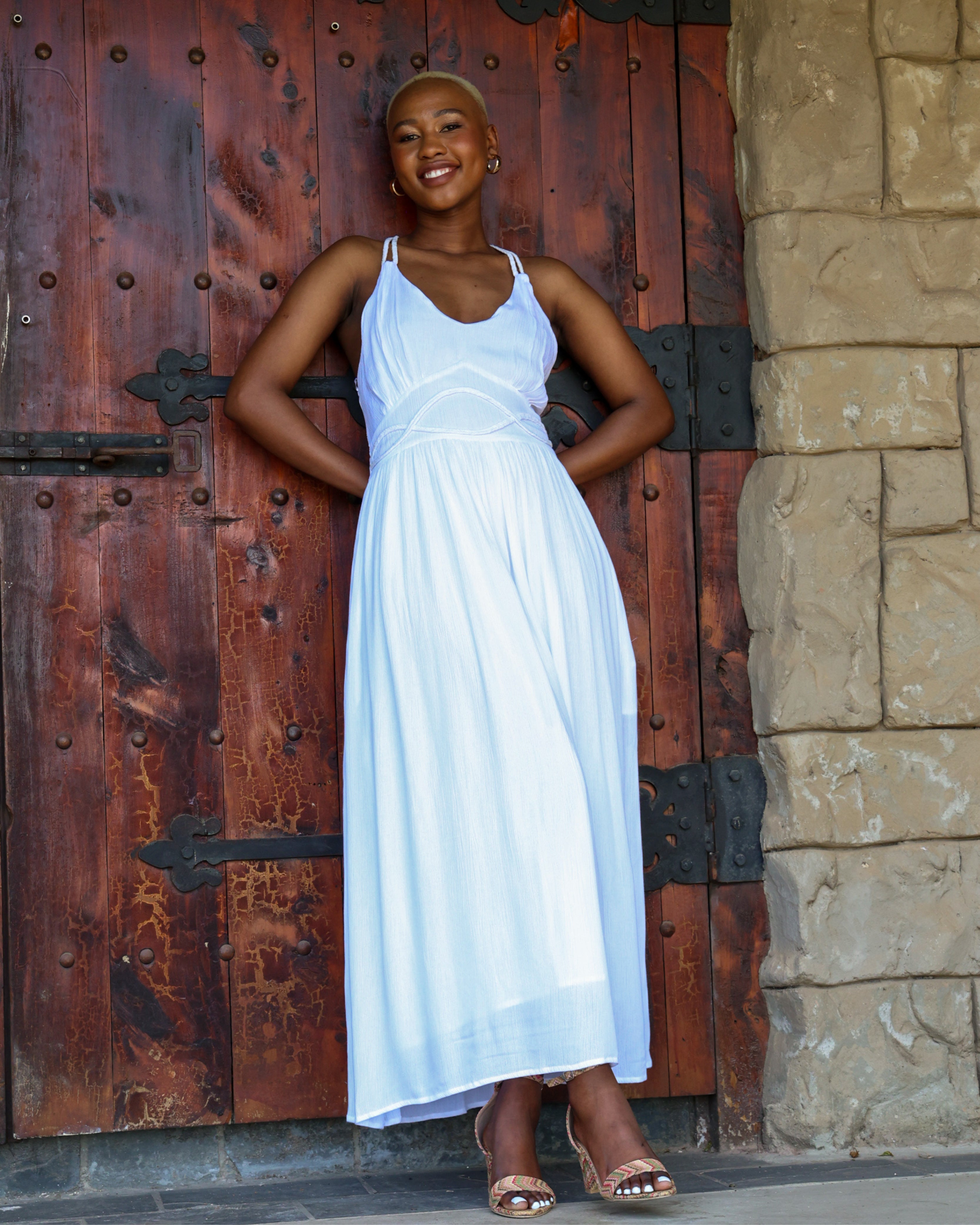 Cornelli Detail Dress