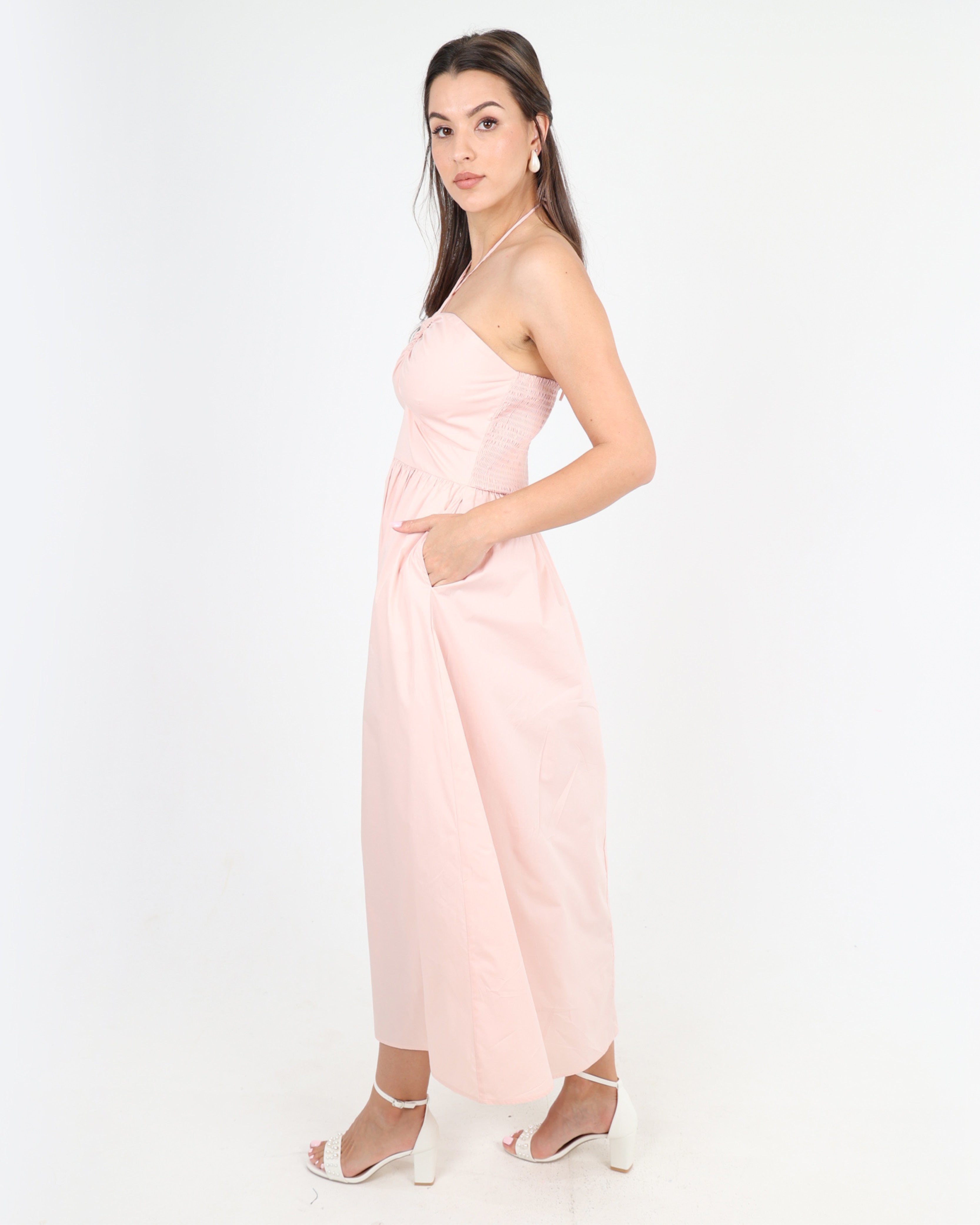 Livia Cotton Criss-Cross Maxi Dress