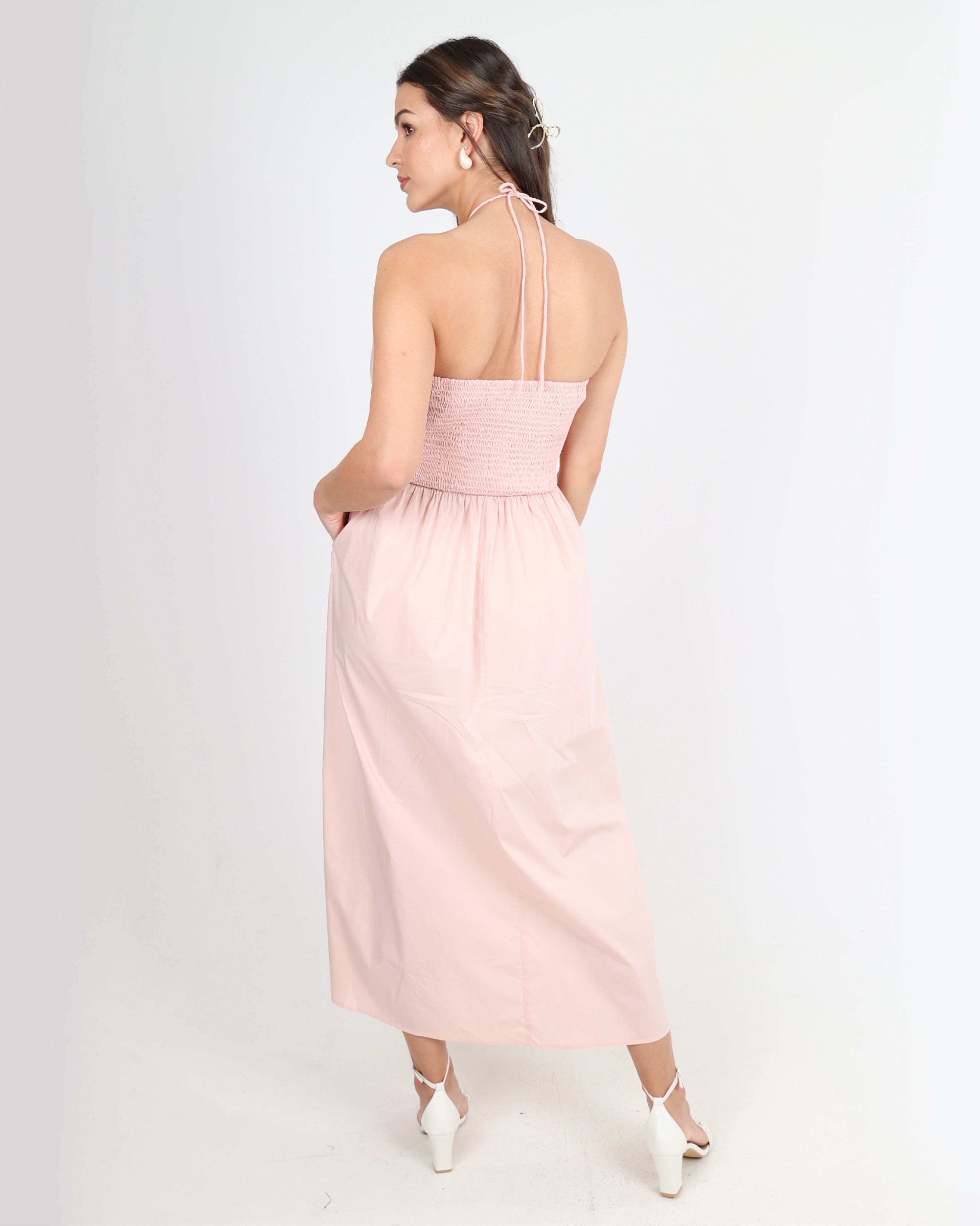 Livia Cotton Criss-Cross Maxi Dress