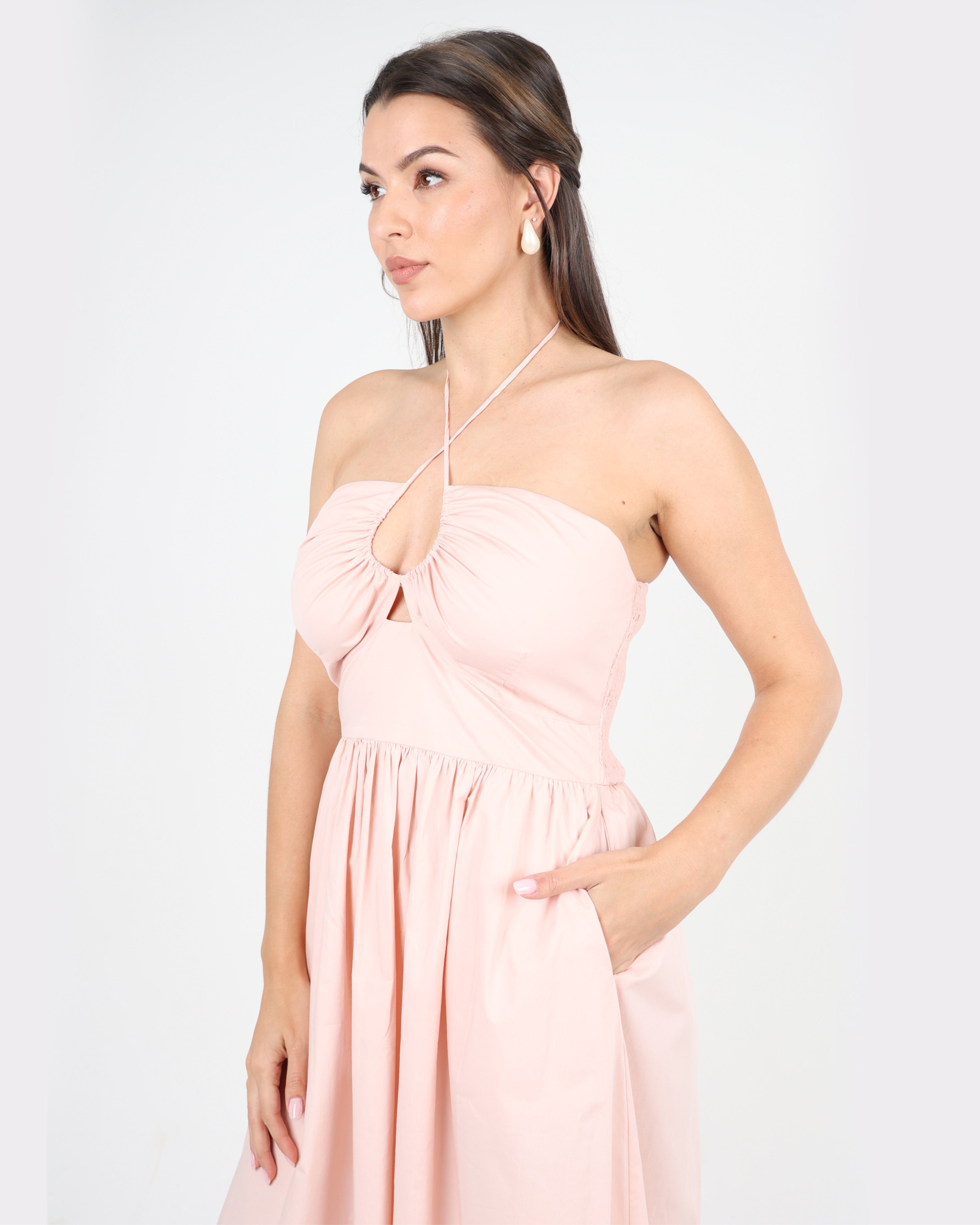 Livia Cotton Criss-Cross Maxi Dress
