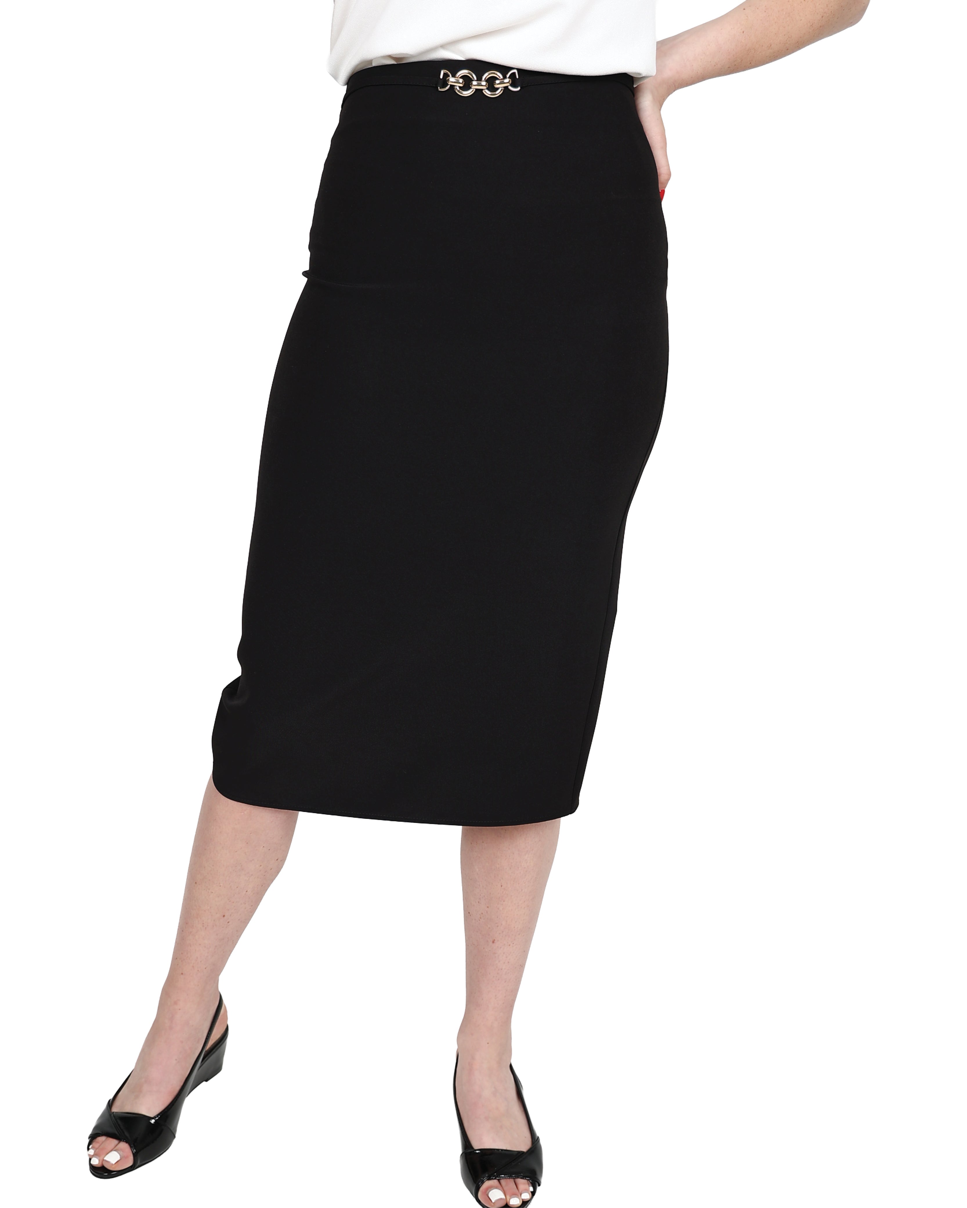 Trim Detail Pencil Skirt