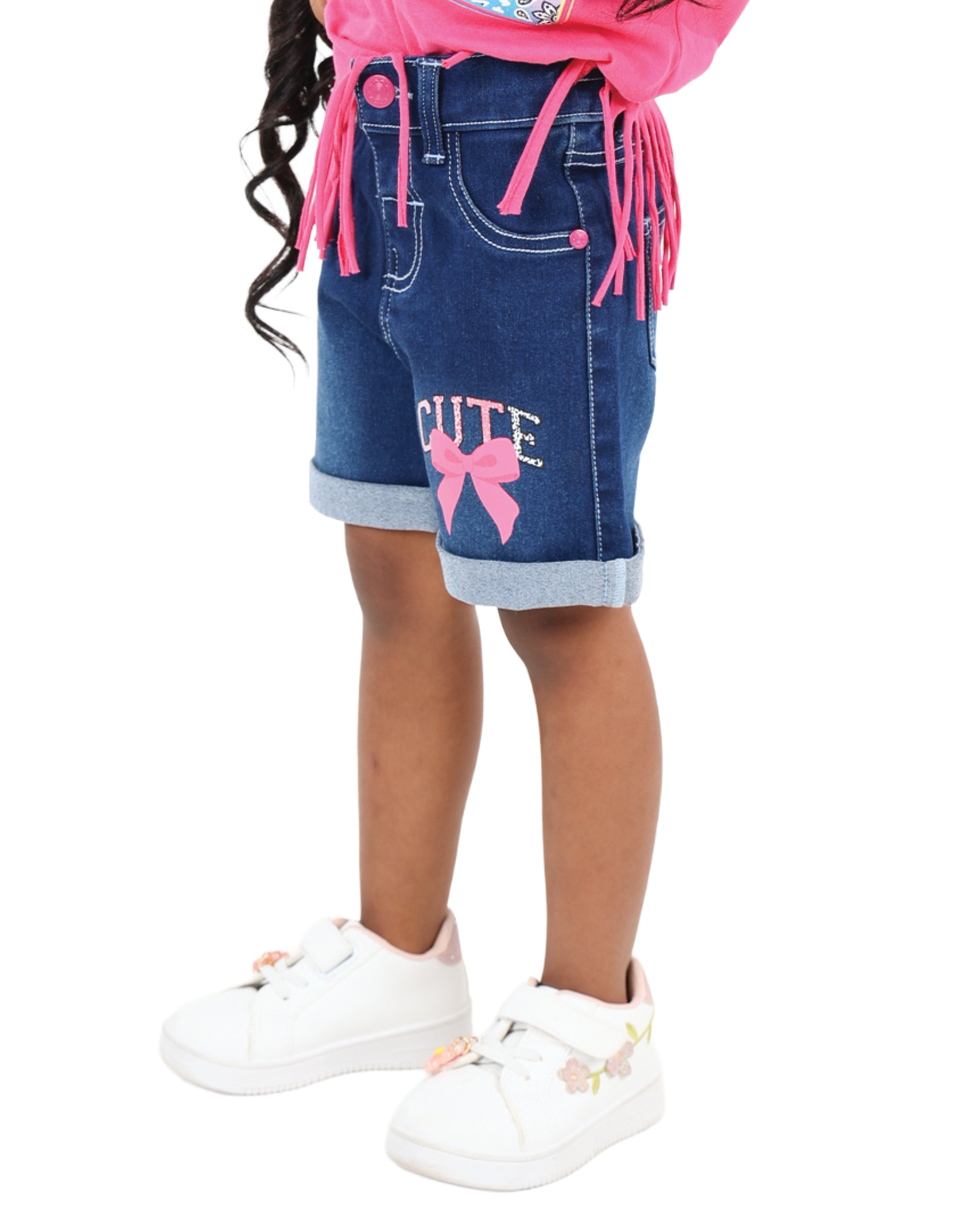 Bow Detail Denim Shorts