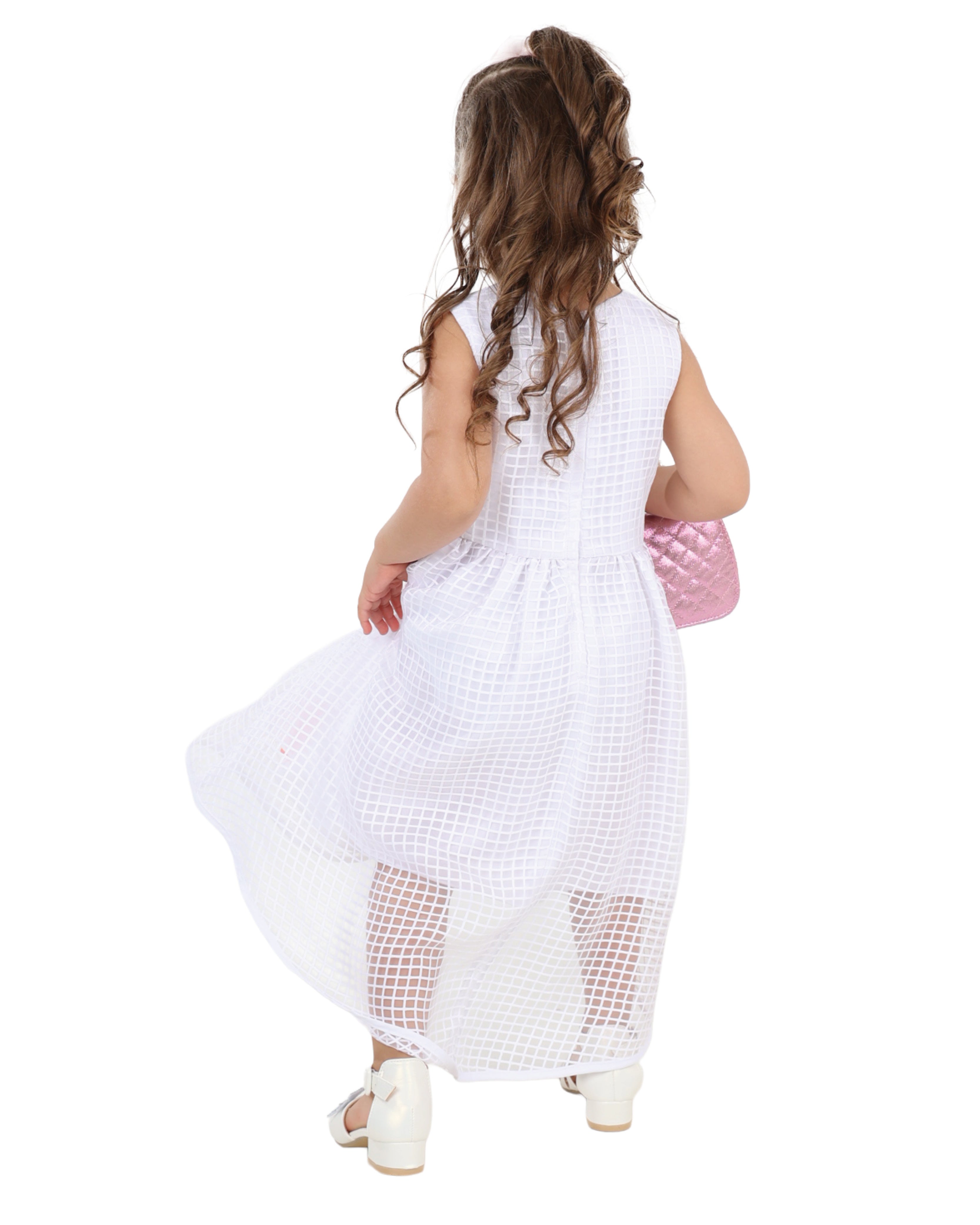 Sleeveless Organza High Low Party Dress