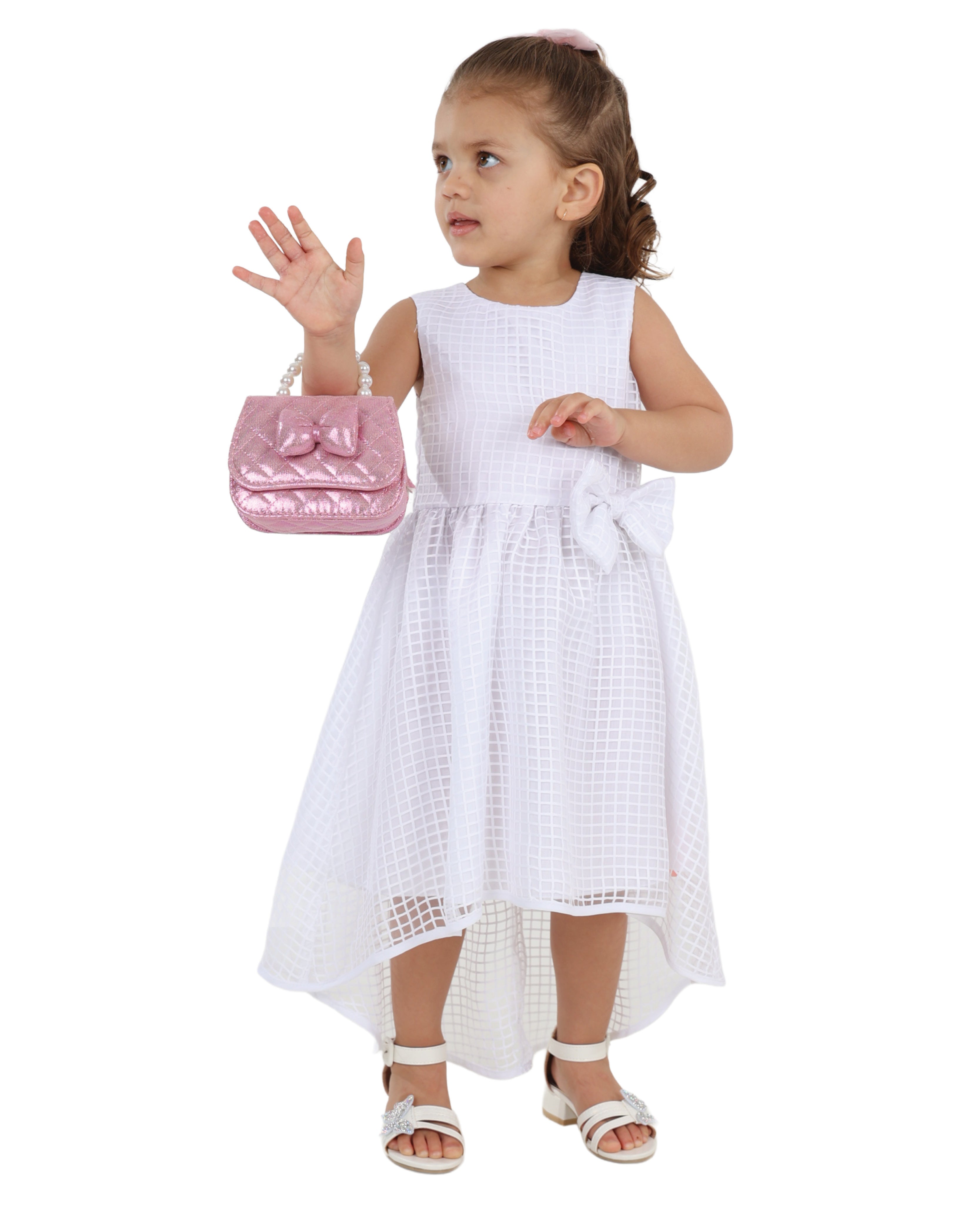 Sleeveless Organza High Low Party Dress