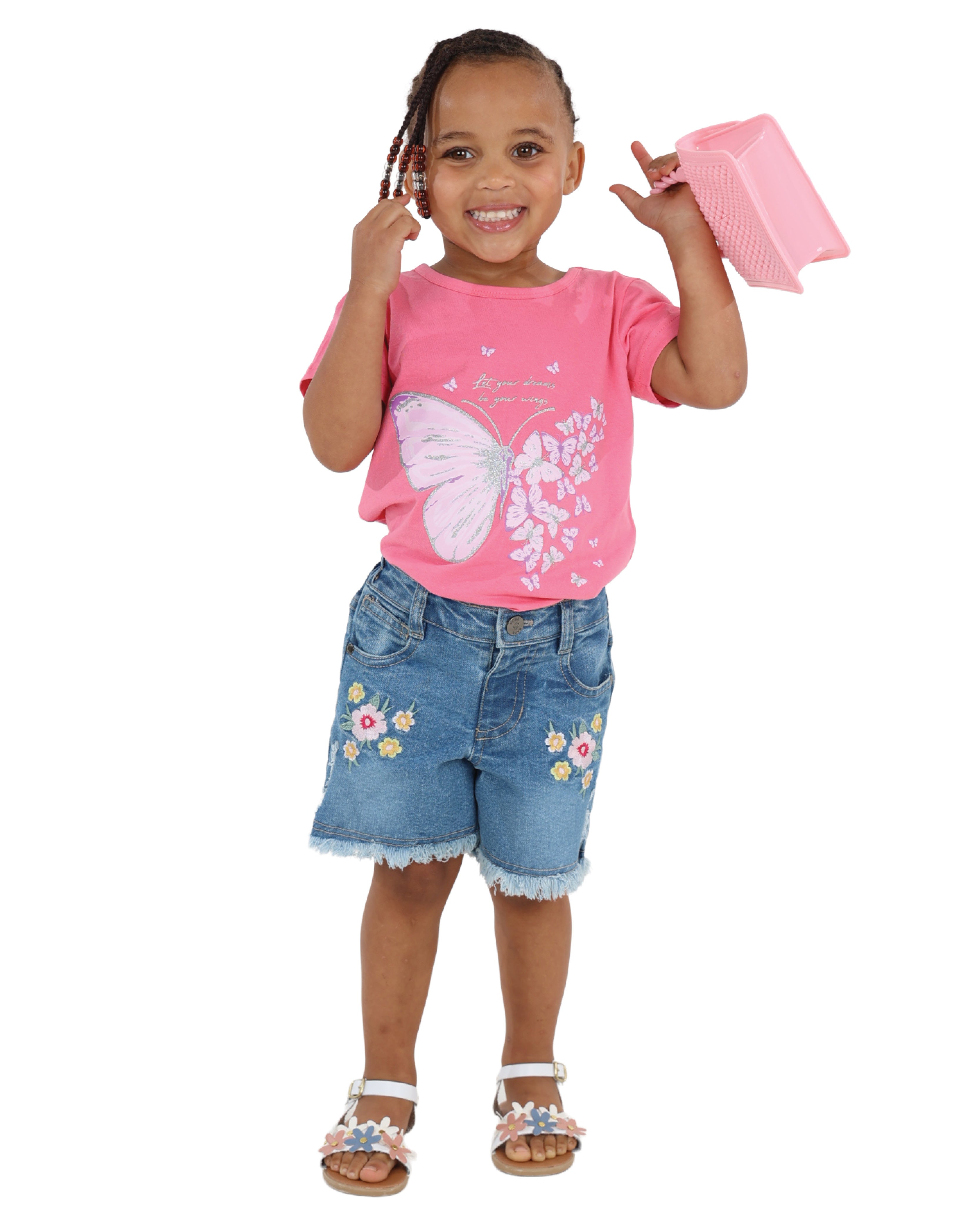 Short Sleeve Butterfly Print T-Shirt