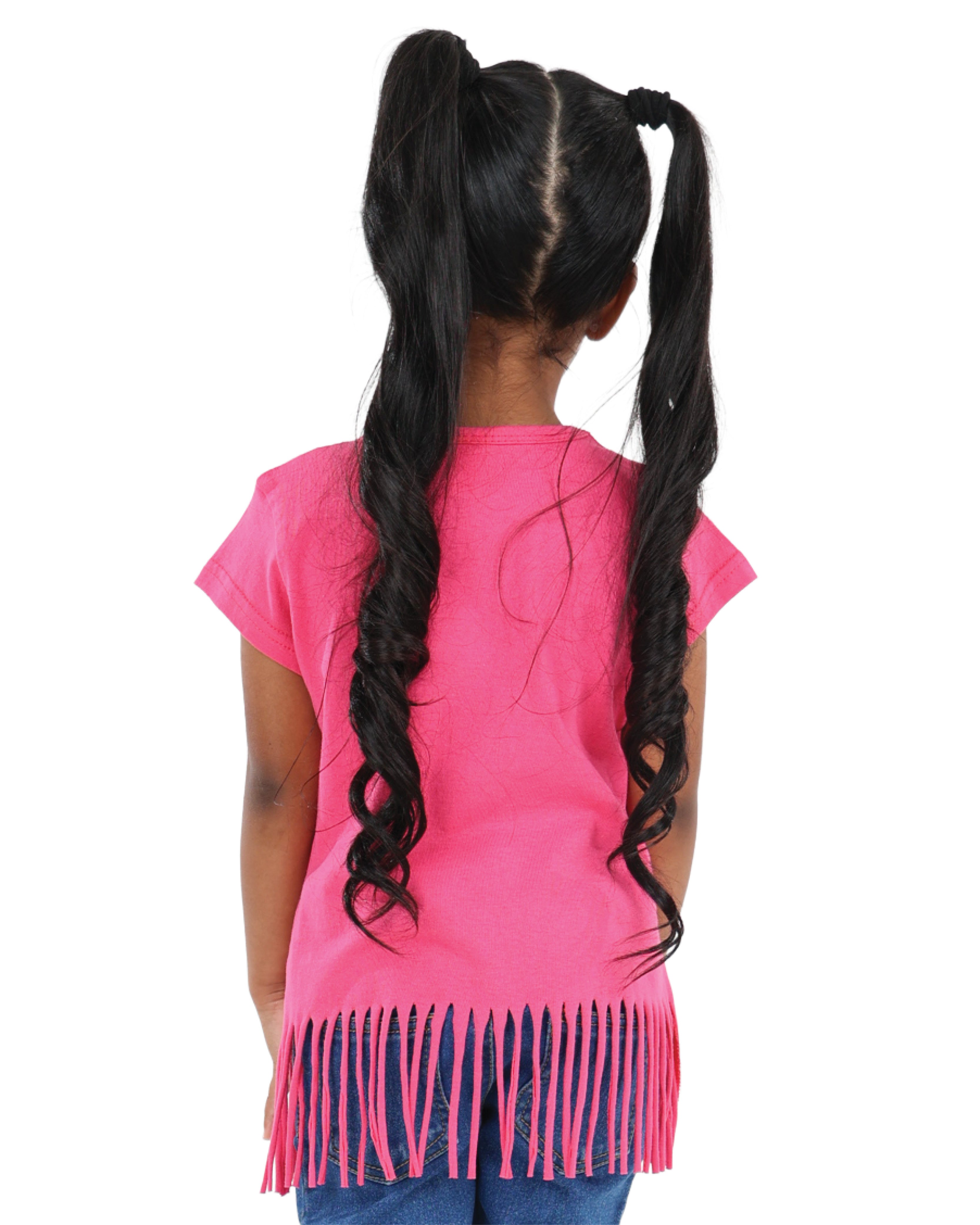 Short Sleeve "Summer Vibes" Fringe Top