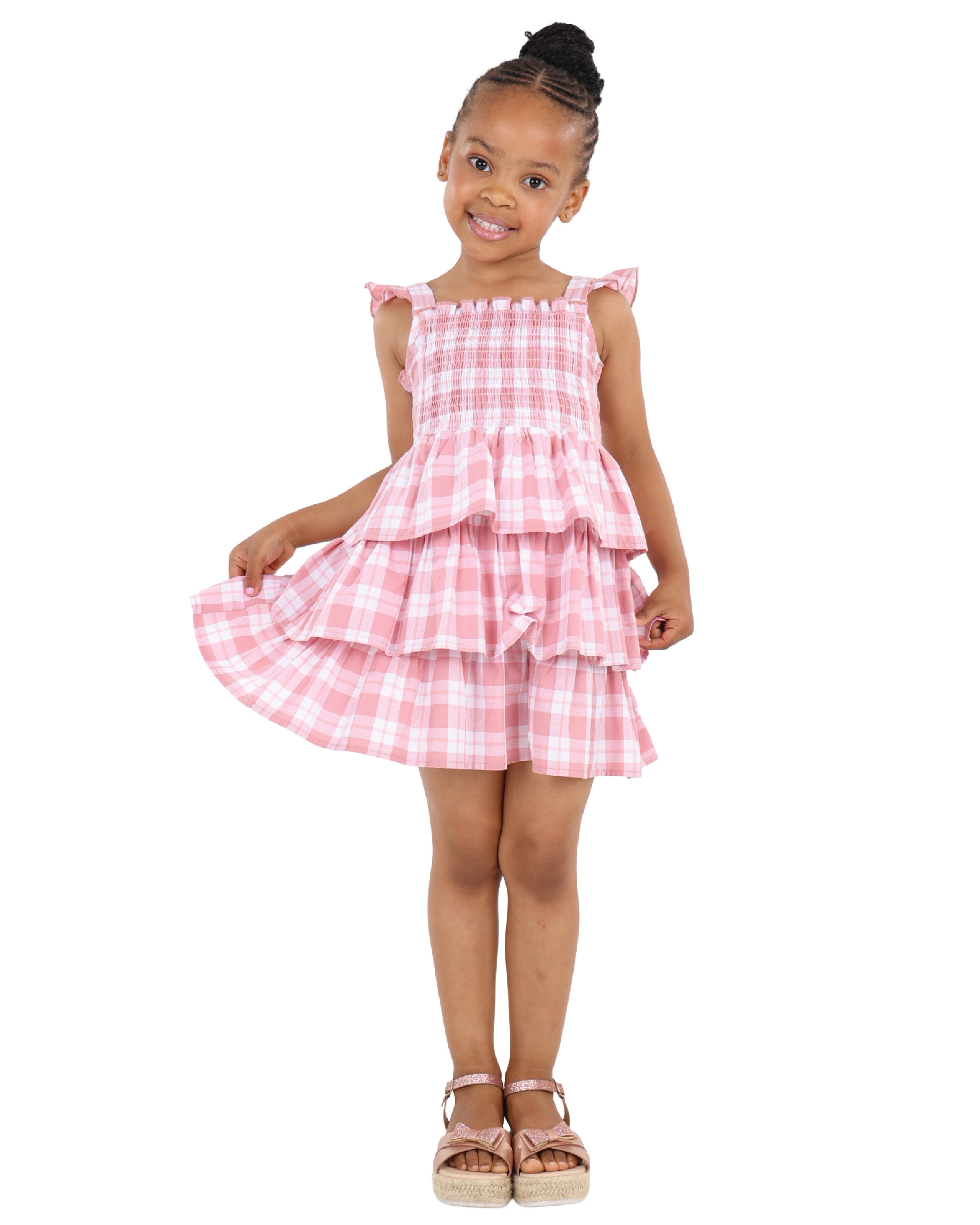 Strappy Check Summer Dress