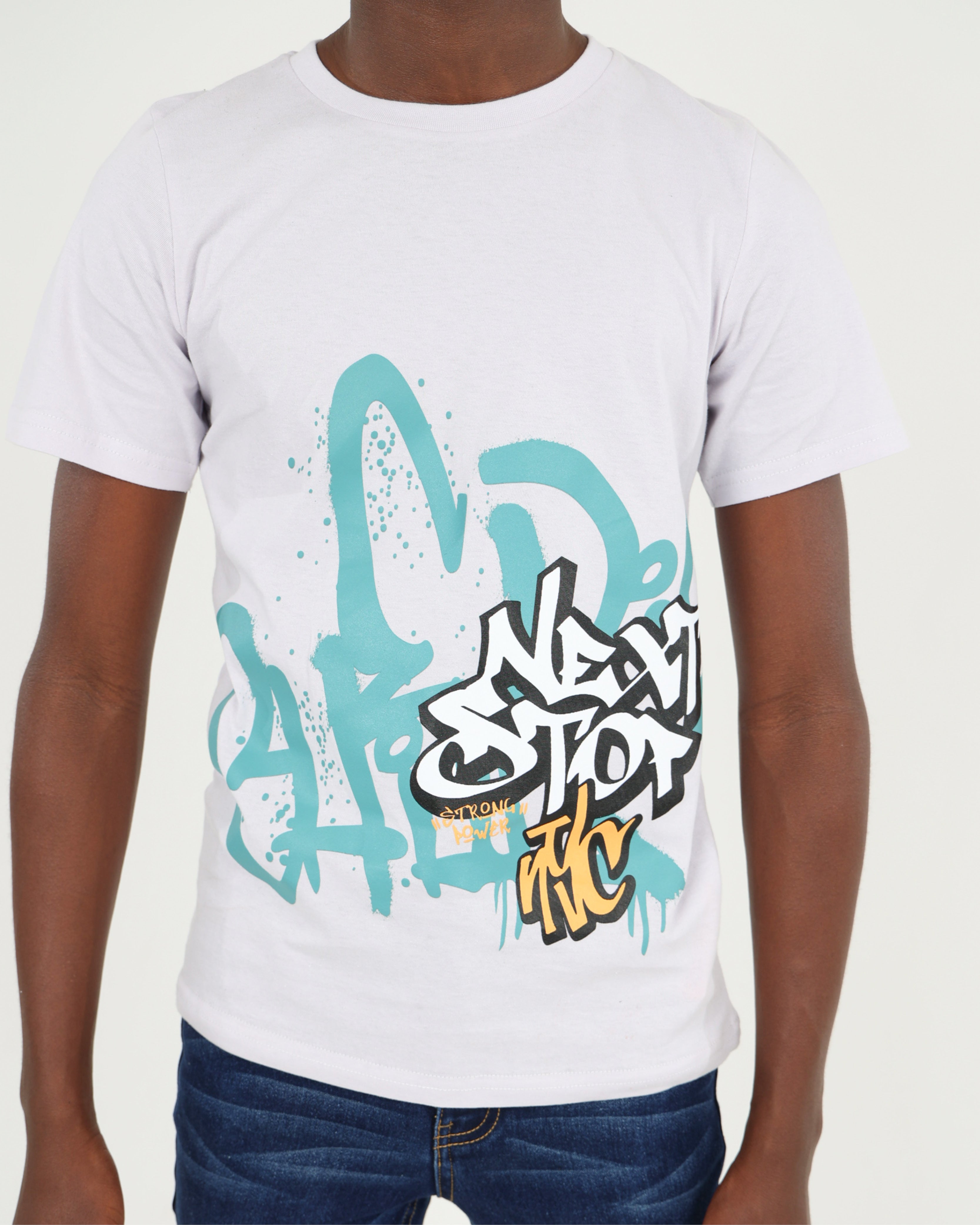 Big Boys Short Sleeve Next Stop NYC Graphic T-Shirt