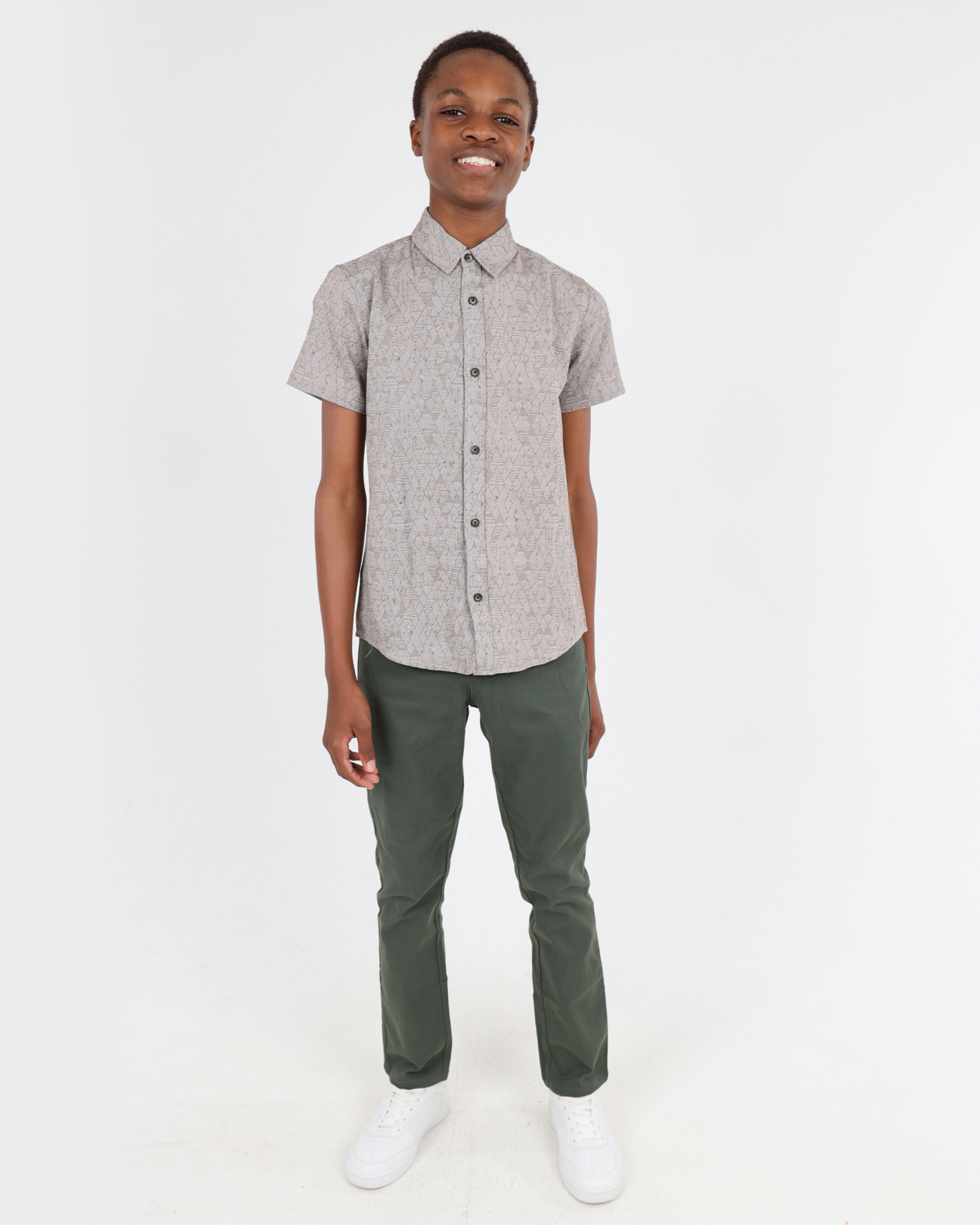 Big Boys Jacquard Short Sleeve Shirt