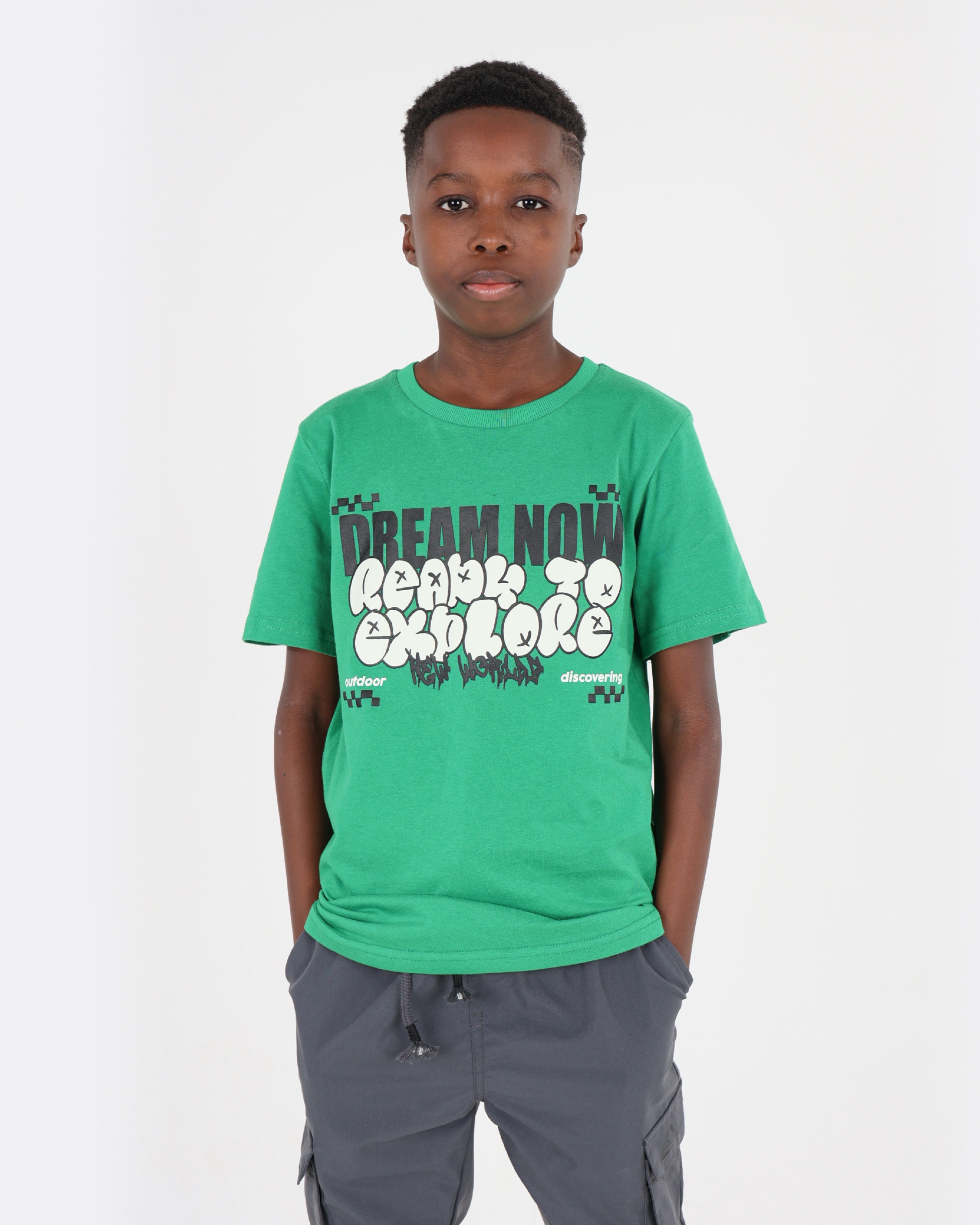 Short Sleeve Dream Now Statement Graphic T-Shirt