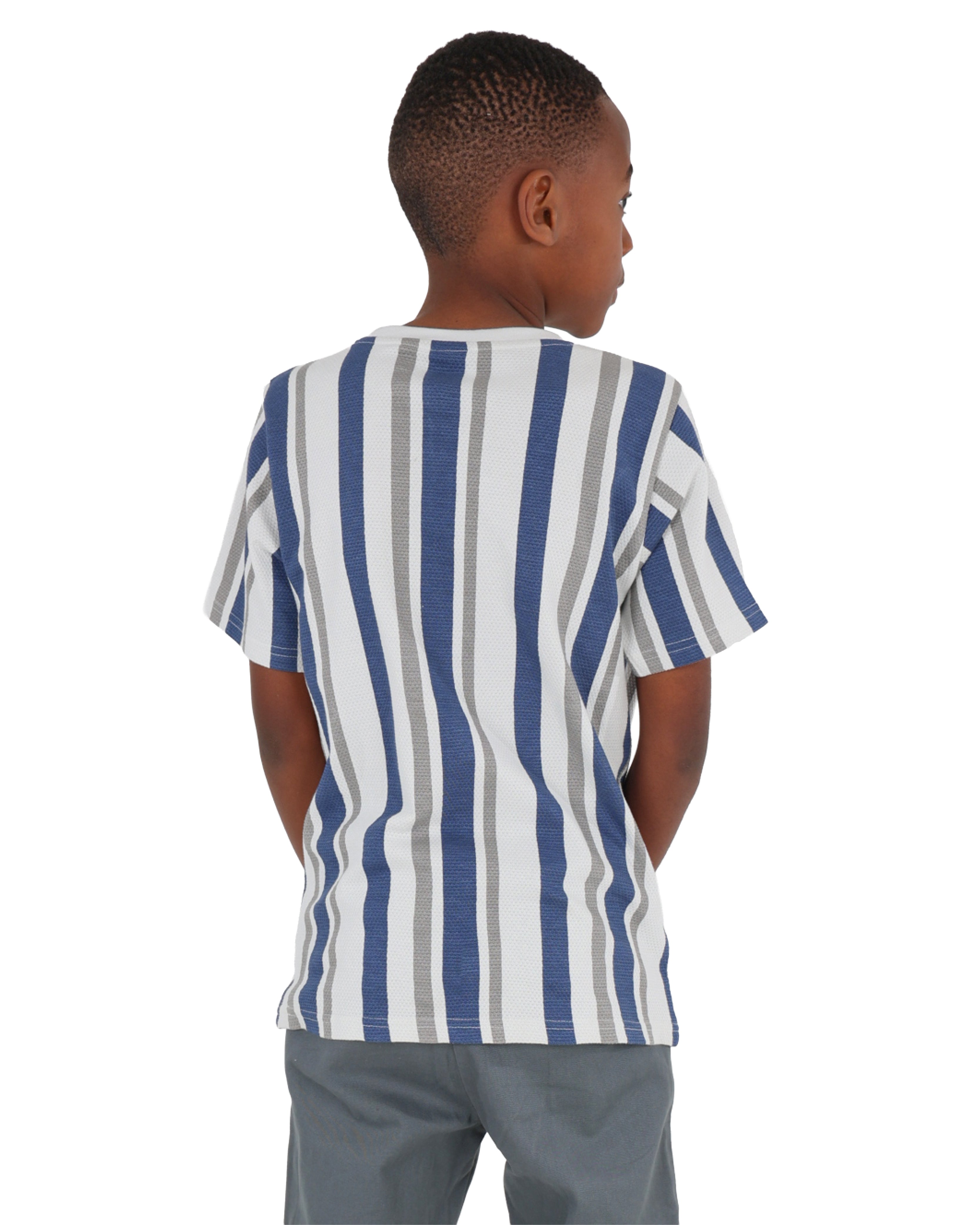 Short Sleeve Textured Striped T-Shirt