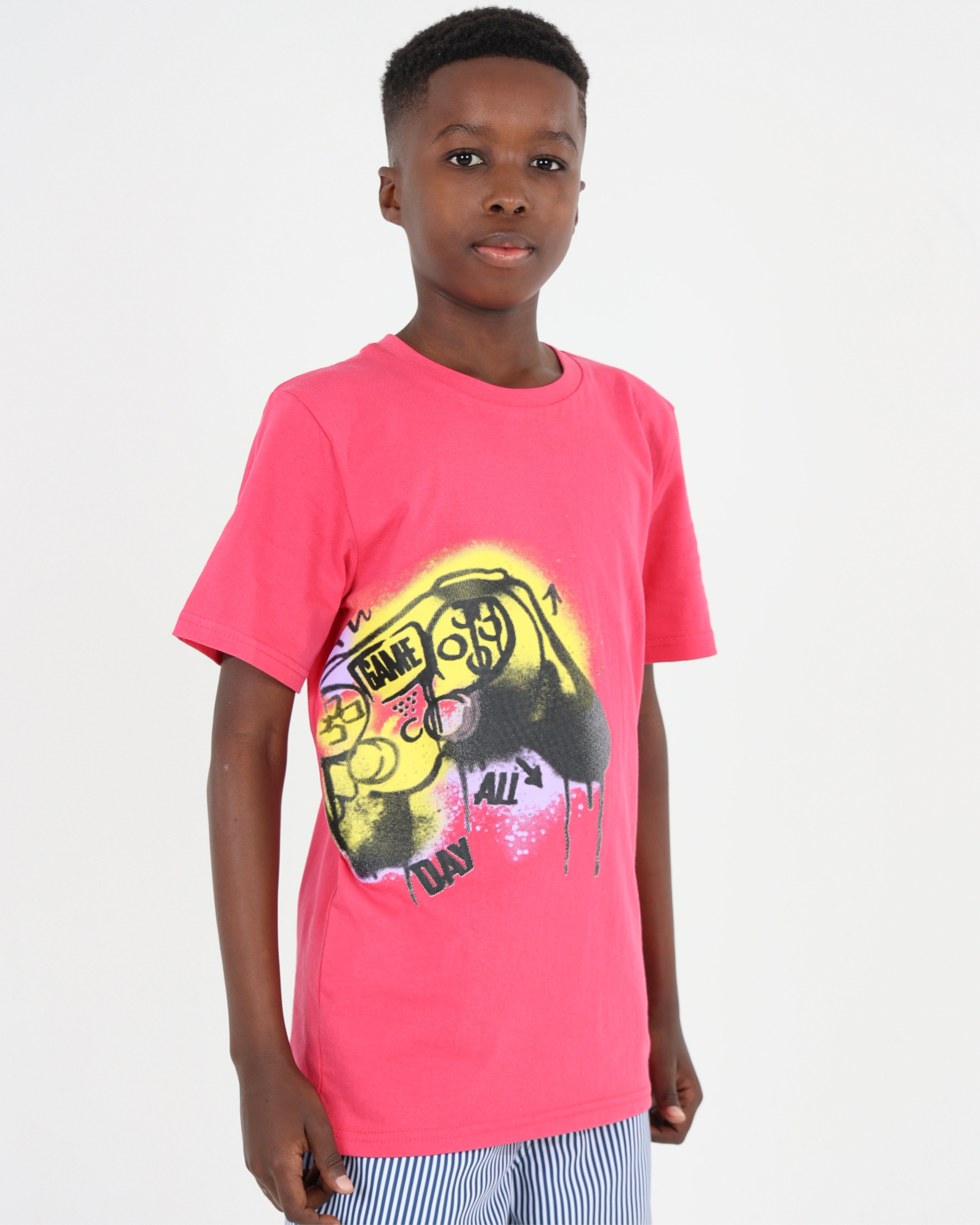 Big Boys Short Sleeve Graffiti Gamer Graphic T-Shirt