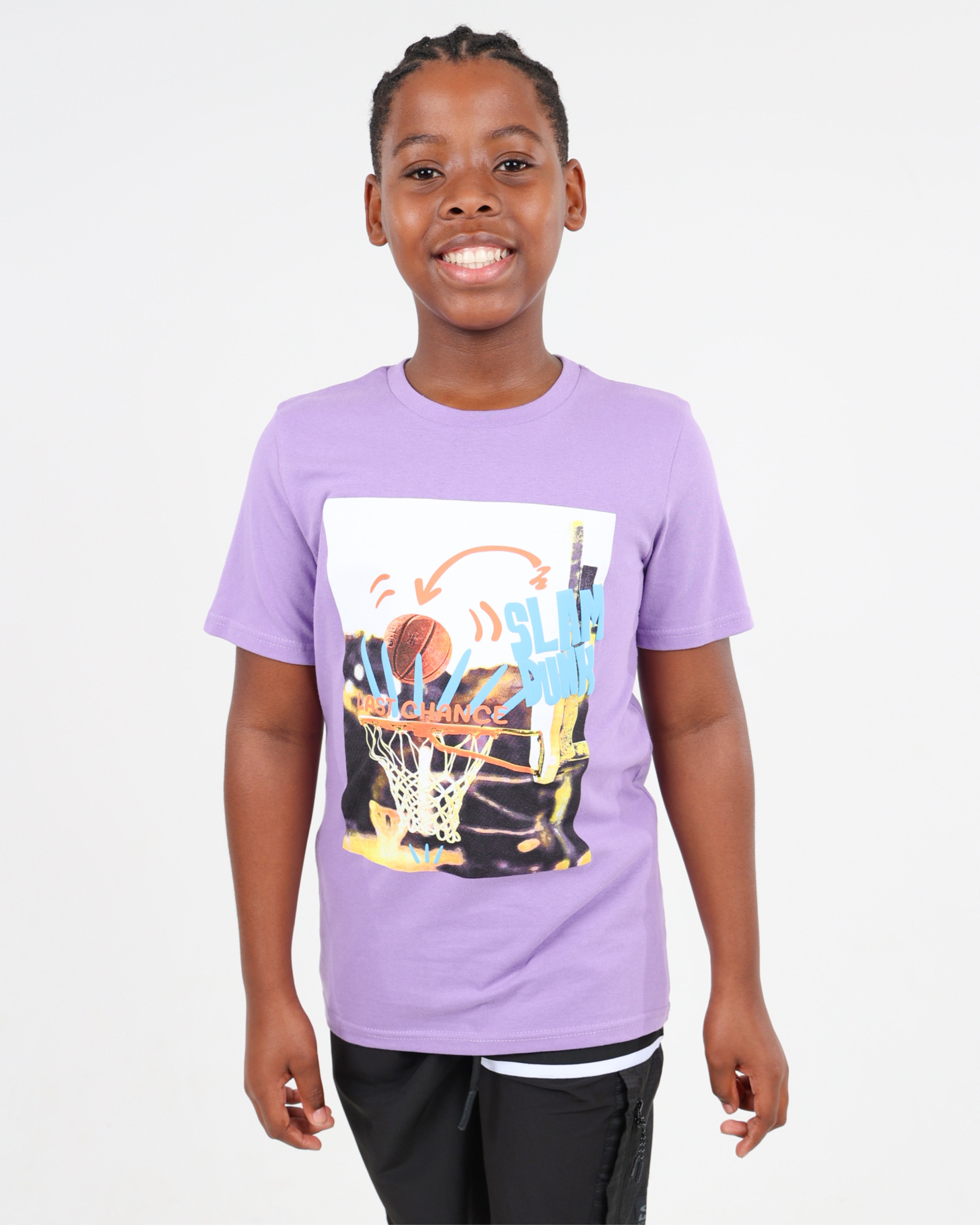 Short Sleeve Slam Dunk Graphic T-Shirt